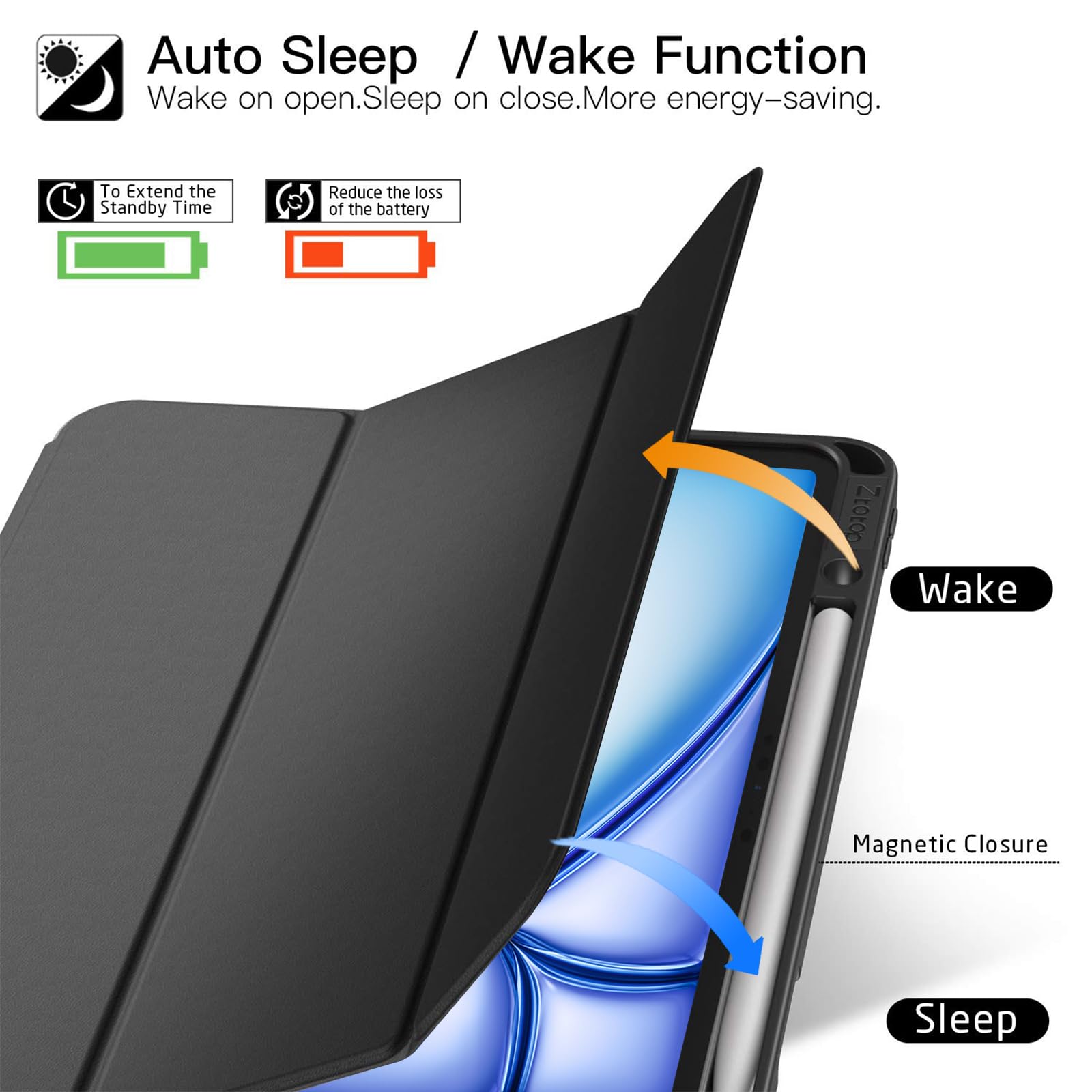 Foto 5 pulgar | Funda Ztotopfundas Para Ipad Air De 13 Pulgadas/ipad Pro De 12 9 Pulgadas - Venta Internacional.