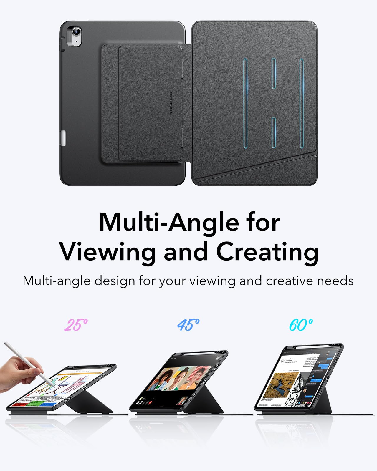 Foto 5 pulgar | Funda Esr Para Ipad Air M3/m2 De 13 Pulgadas (2025/2024) Con Soporte Para Lápices - Venta Internacional.