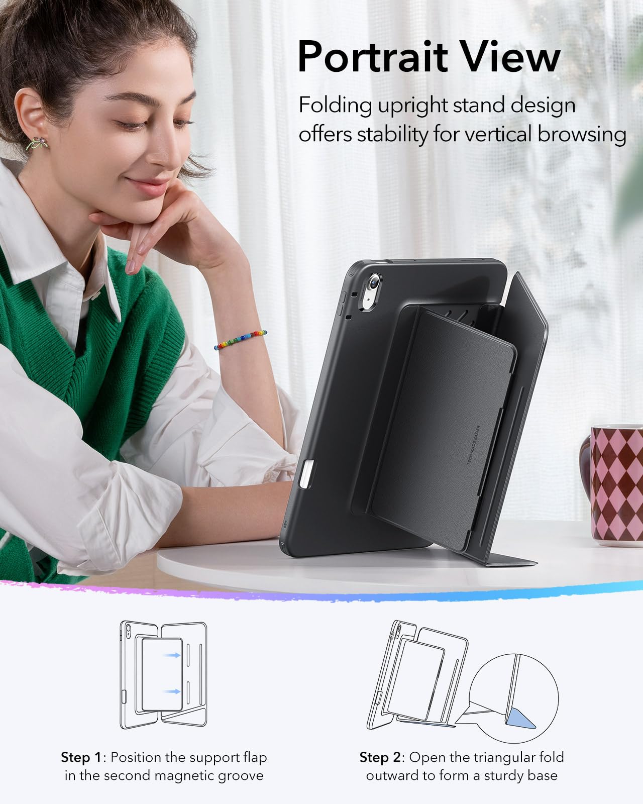 Foto 7 pulgar | Funda Esr Para Ipad Air M3/m2 De 13 Pulgadas (2025/2024) Con Soporte Para Lápices - Venta Internacional.