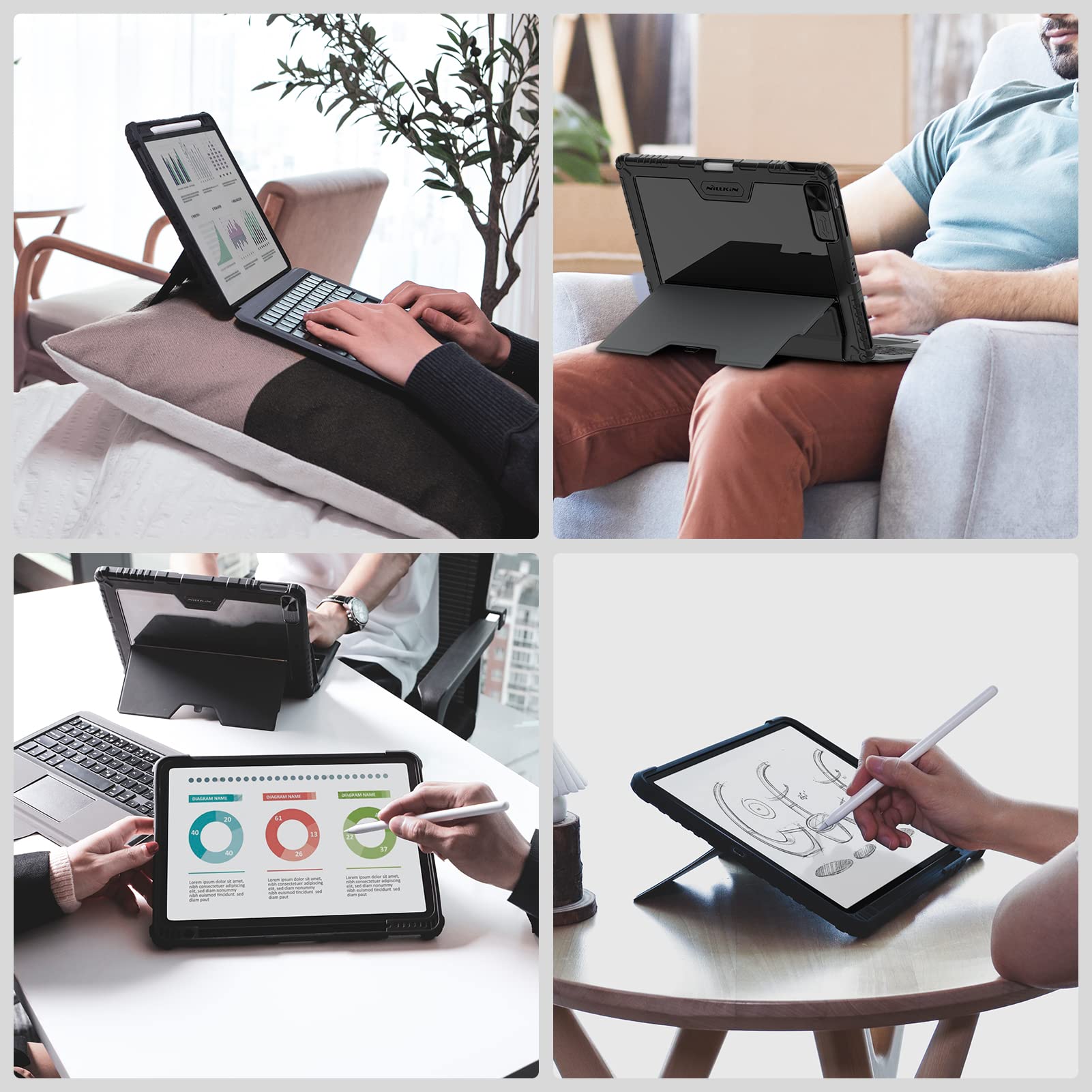 Foto 8 pulgar | Funda Con Teclado Nillkin Para Ipad Air De 13 Pulgadas  Ipad Pro De 12 9 Pulgadas - Venta Internacional.