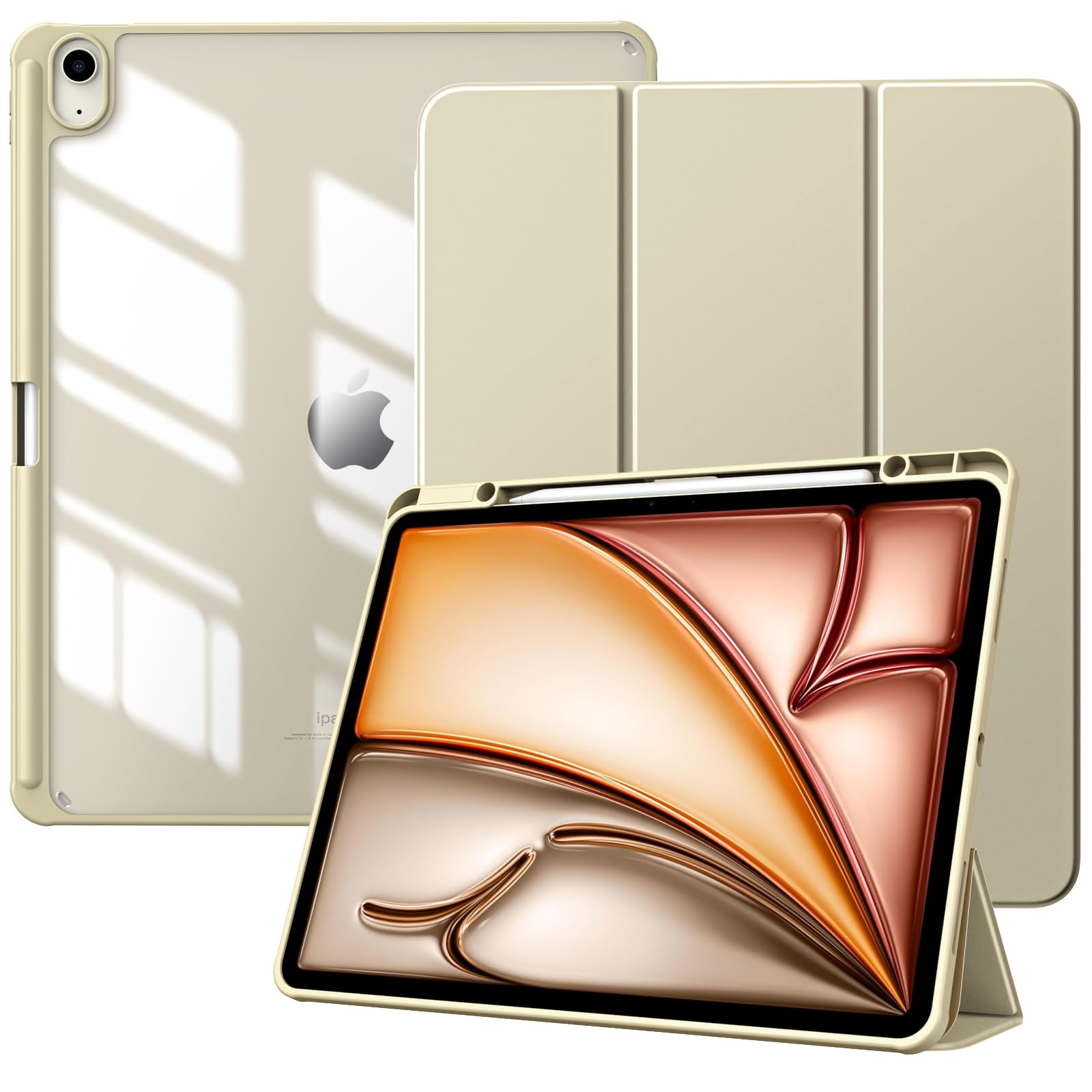 Funda Timovo Para Ipad Air De 13 Pulgadas Con Soporte Para Lápices  Color Dorado Champán - Venta Internacional.