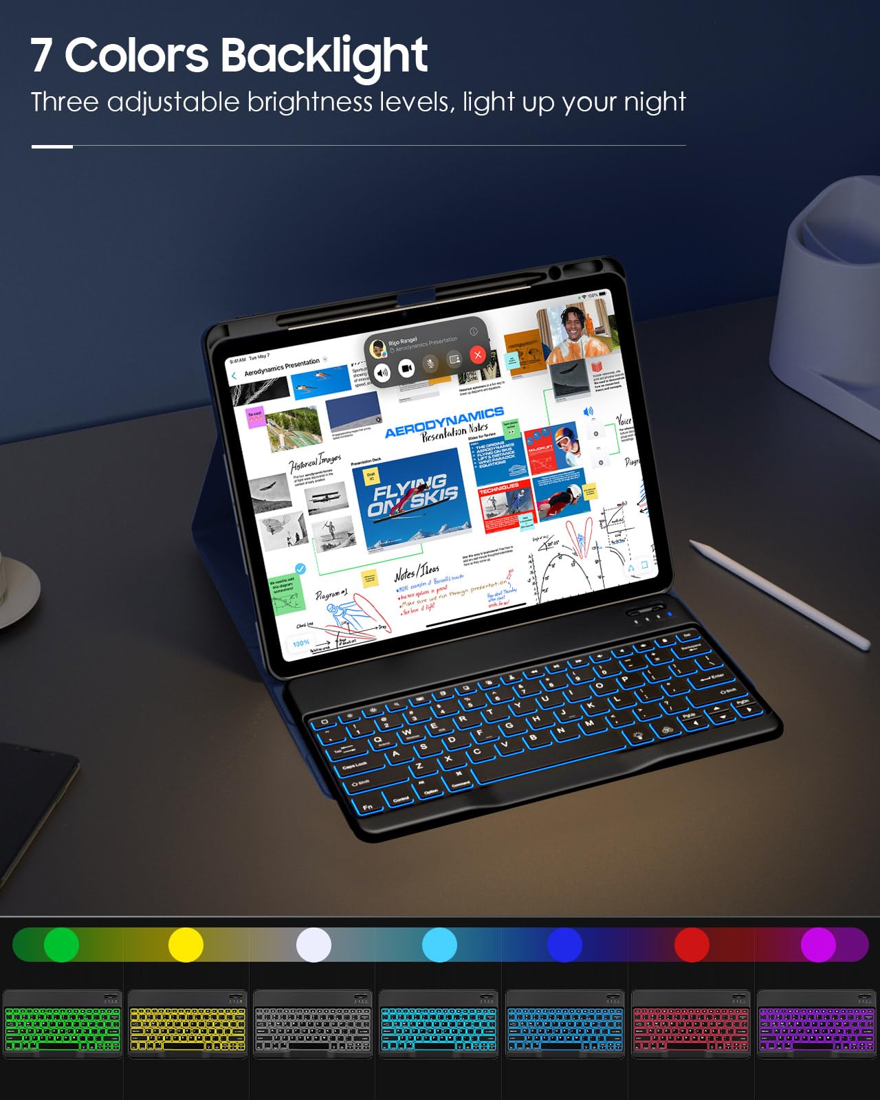 Foto 5 pulgar | Funda De Teclado Moko Para Ipad Air De 13 Pulgadas Con Teclado 2025/2024 - Venta Internacional.