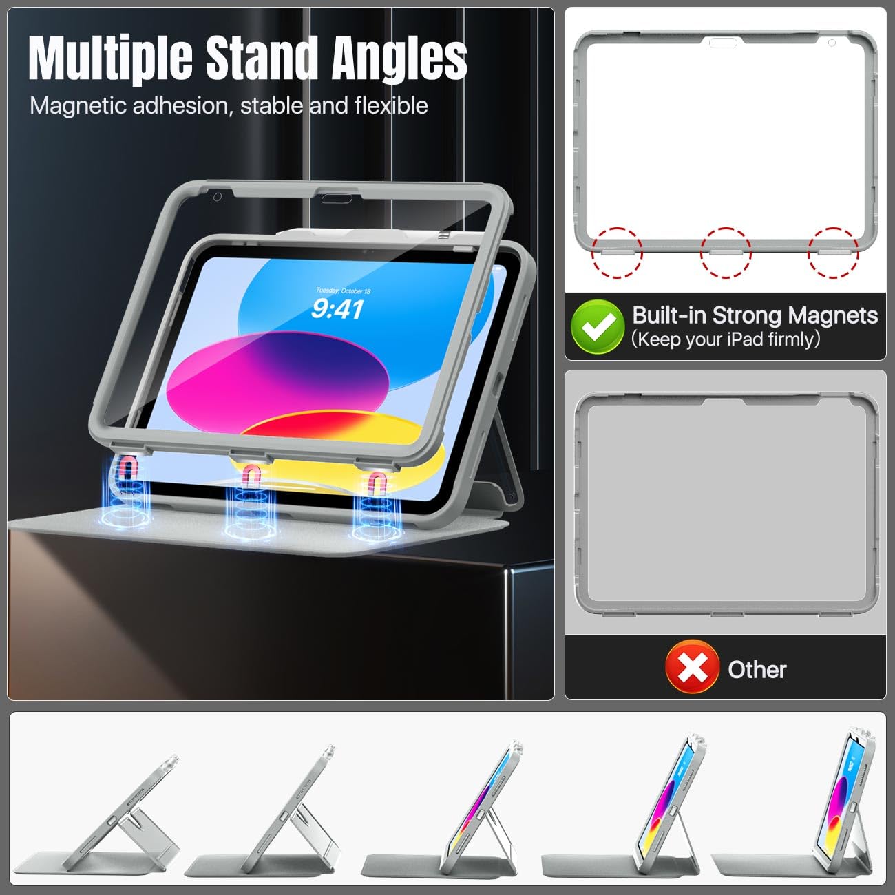 Foto 4 | Funda Moko Para Ipad De 11 Pulgadas (a16) De 11.ª Generación Con Soporte Para Lápices - Venta Internacional.