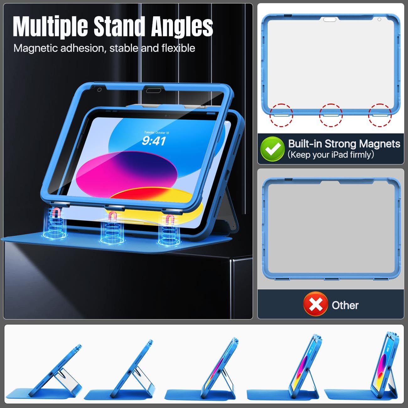 Foto 4 | Funda Moko Para Ipad De 11 Pulgadas (a16) De 11.ª Generación Con Soporte Para Lápices - Venta Internacional.