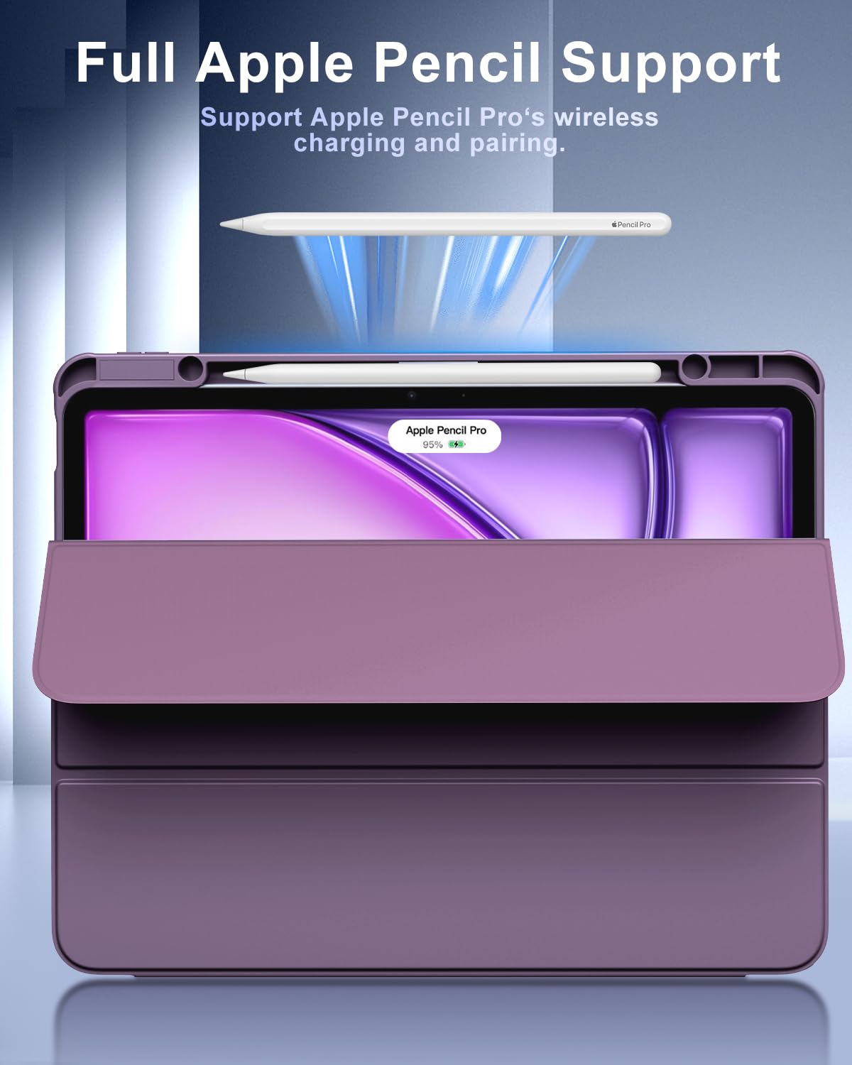 Foto 8 pulgar | Funda Timovo Para Ipad Air De 13 Pulgadas Con Soporte Para Lápices  Color Morado Oscuro - Venta Internacional.