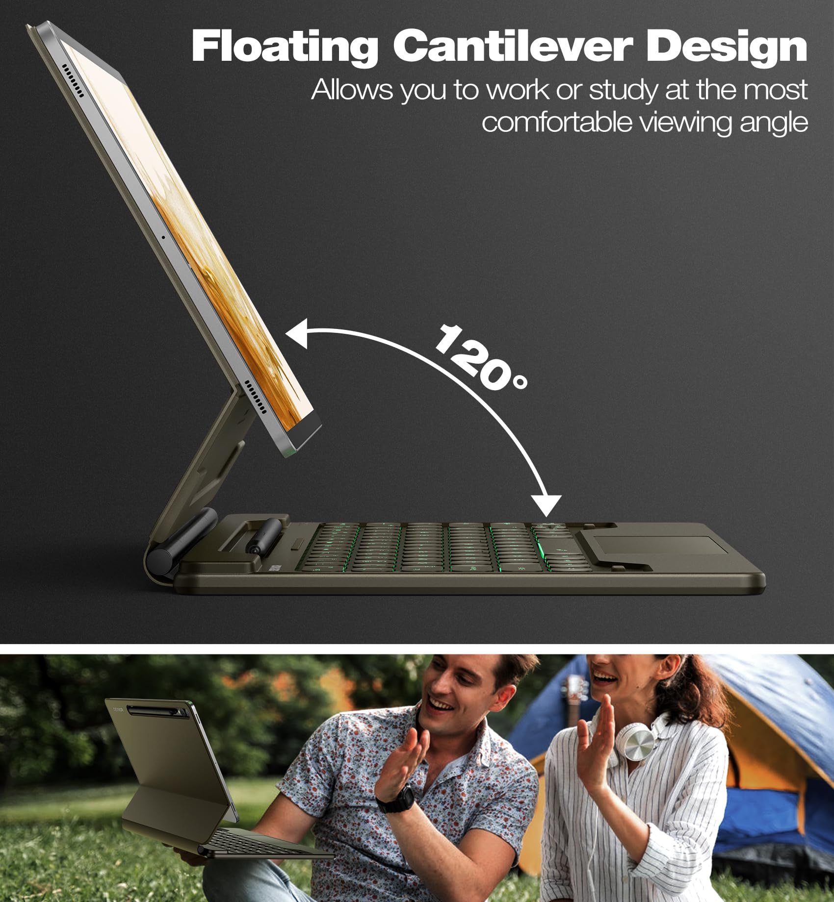 Foto 6 pulgar | Funda Con Teclado Dexnor Para Samsung Galaxy Tab S10+ De 12 4 Pulgadas  Color Marrón - Venta Internacional.