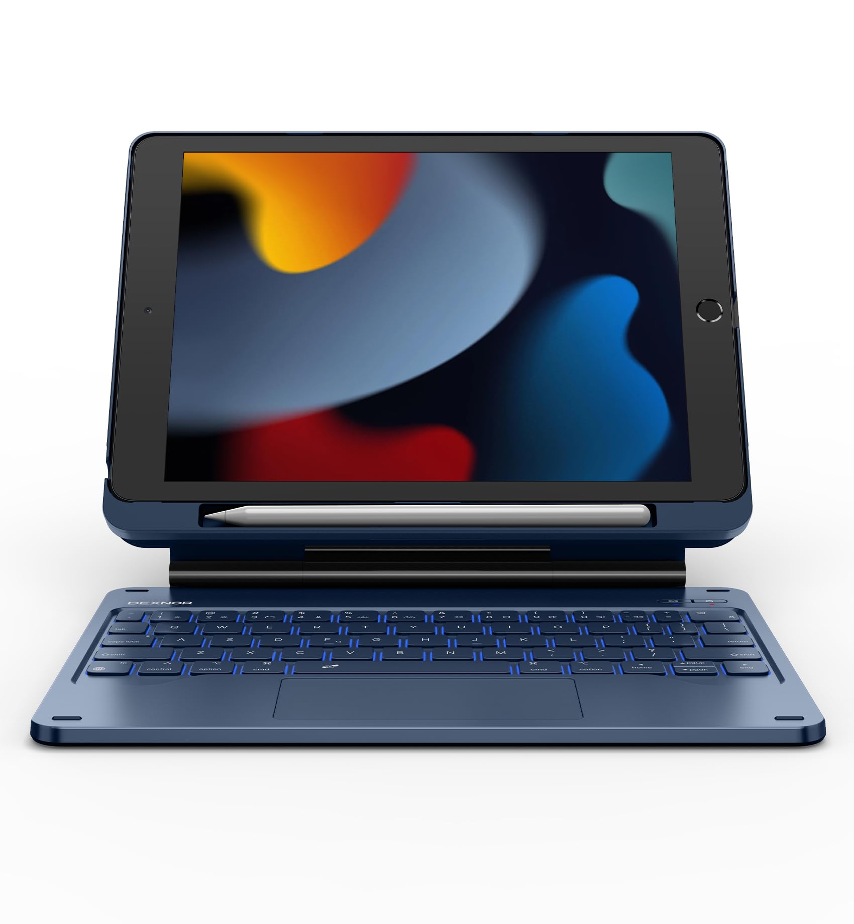 Funda Con Teclado Dexnor Para Ipad 9ª Generación Con Panel Táctil  Color Azul - Venta Internacional.