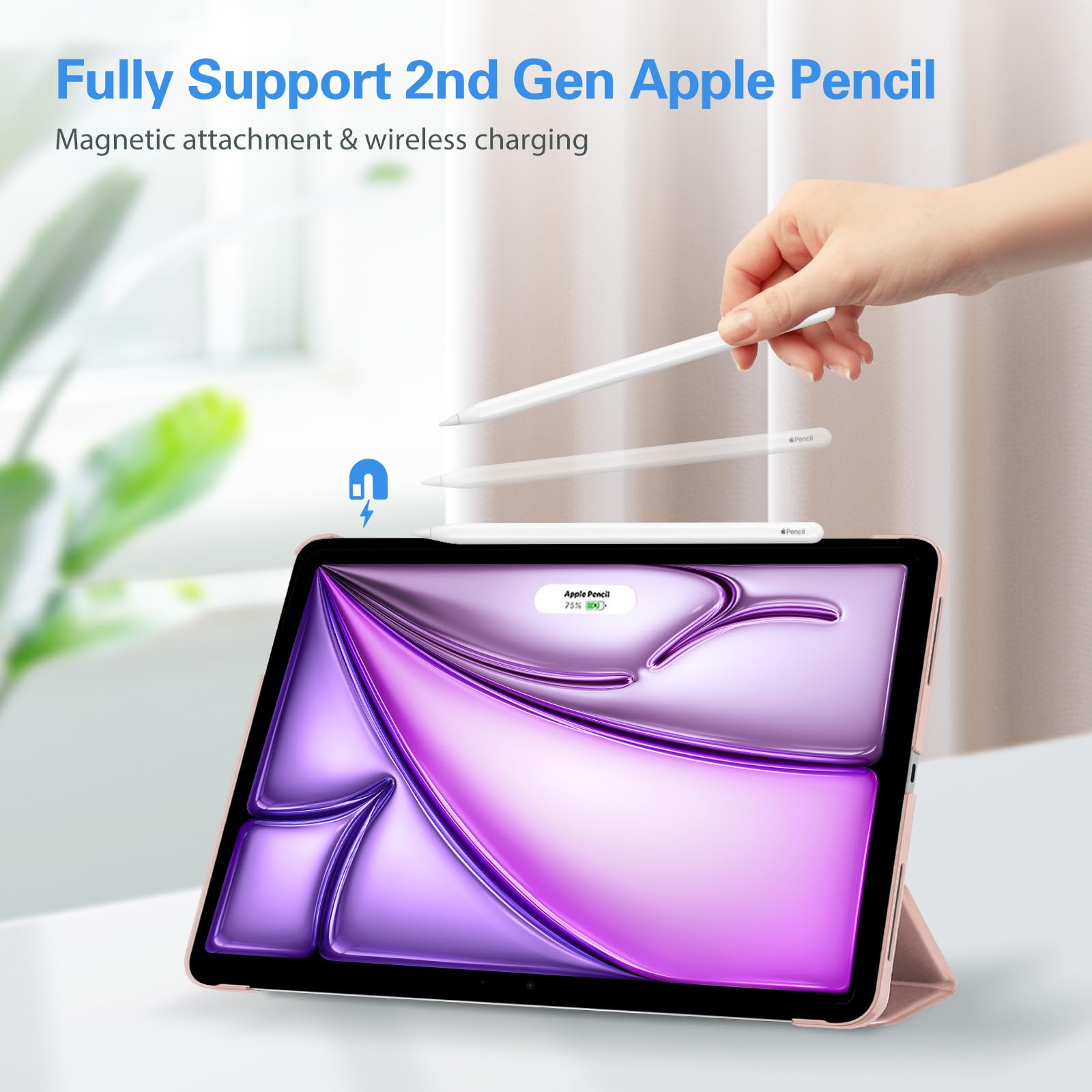 Foto 3 | Smart Case Procase Para Ipad Pro 12.9 2022/2021/2020/2018 - Rosa - Venta Internacional.