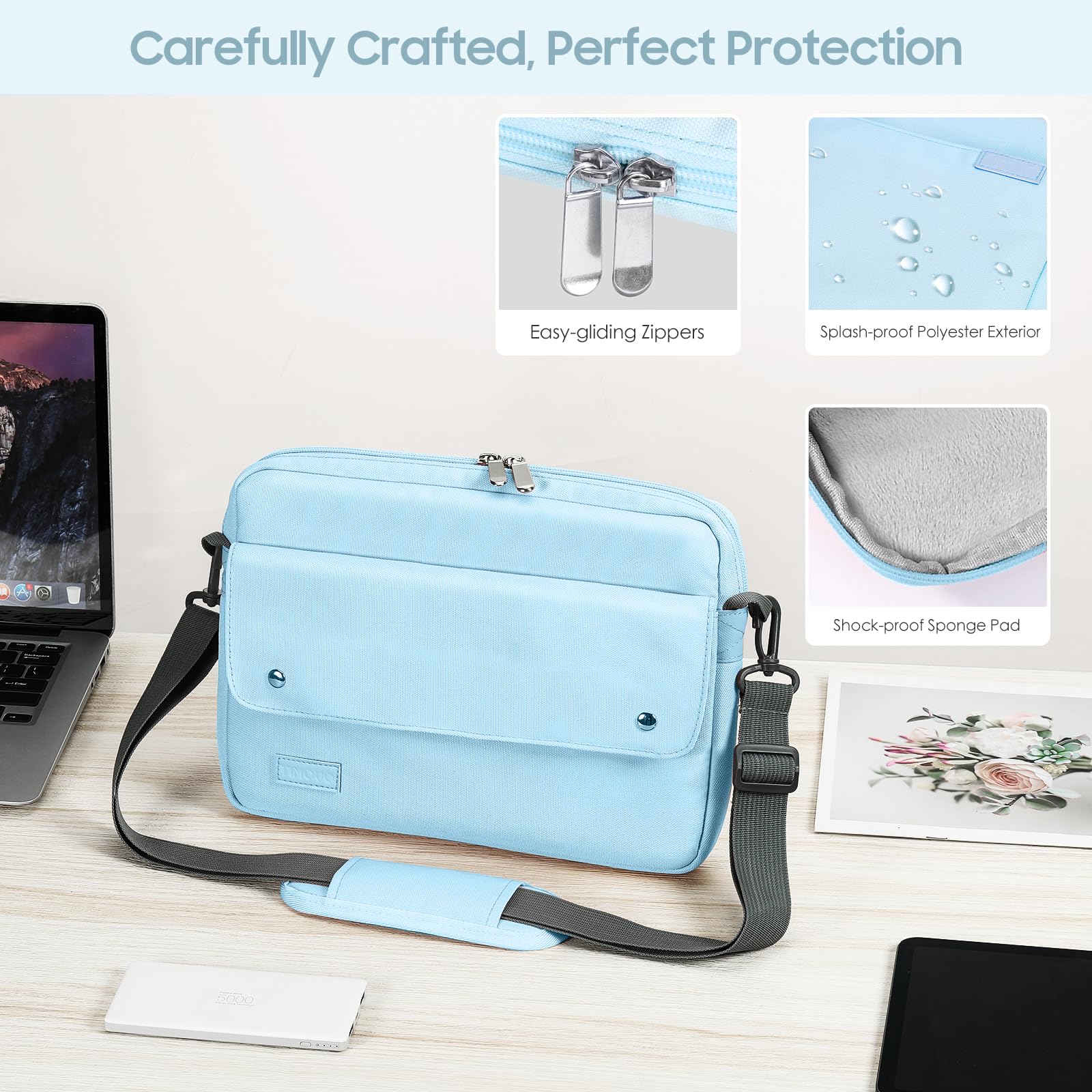 Foto 5 pulgar | Funda Para Tablet Timovo Para Ipad 11 Pulgadas A16 2025  Color Azul Claro - Venta Internacional.