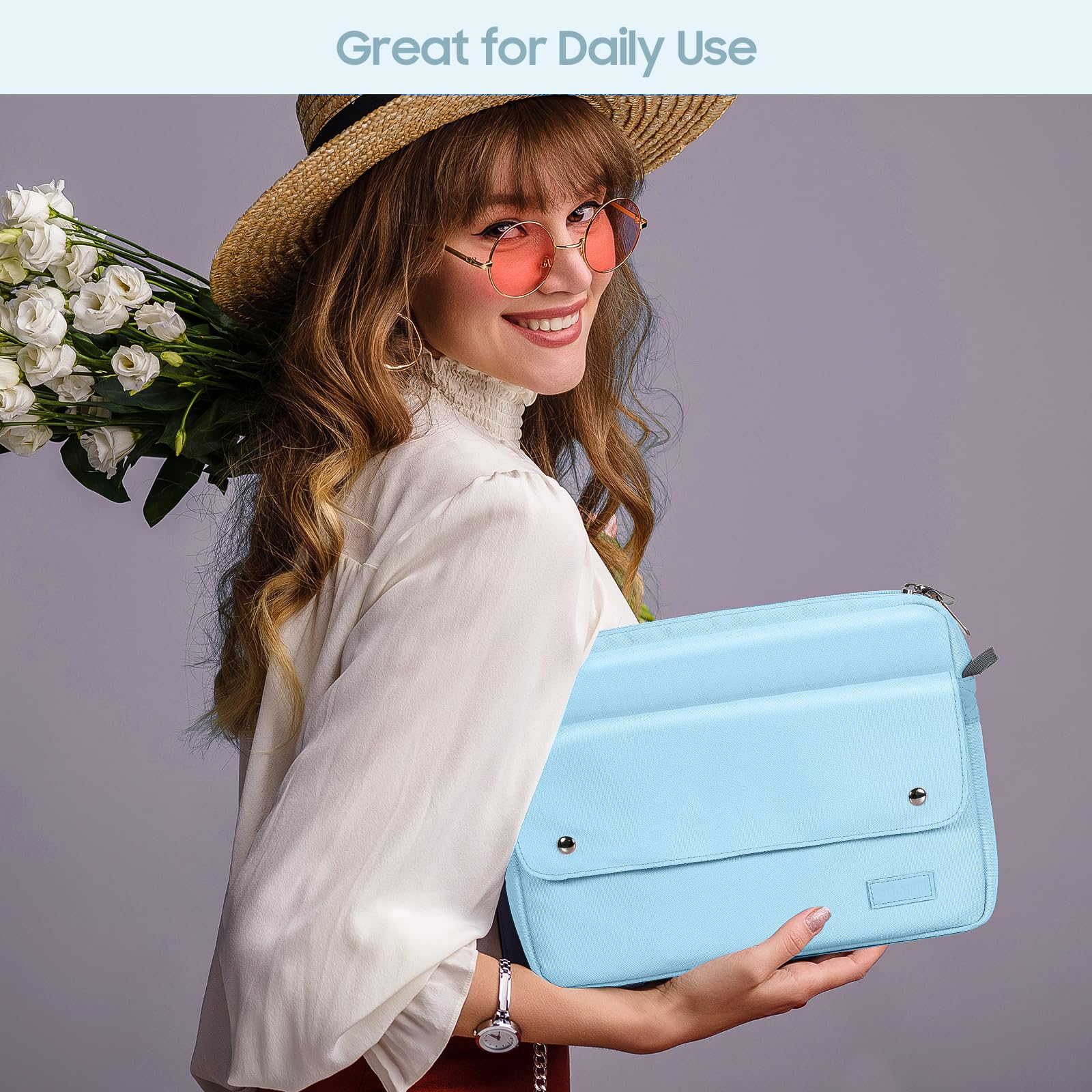 Foto 6 | Funda Para Tablet Timovo Para Ipad 11 Pulgadas A16 2025  Color Azul Claro - Venta Internacional.