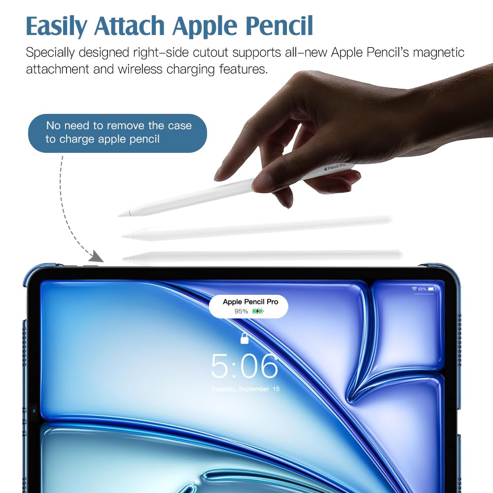 Foto 3 | Funda Para Ipad Air De 11 Pulgadas Timovo M3/m2-2025/2024  Azul Cobalto - Venta Internacional.