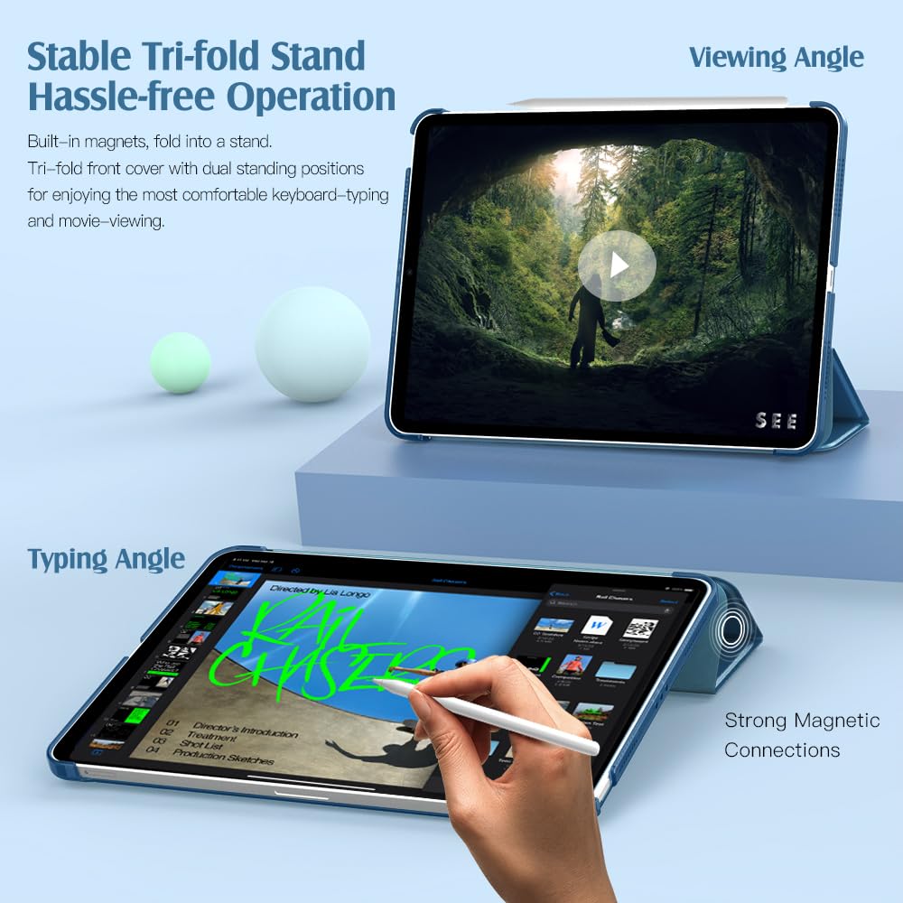 Foto 7 pulgar | Funda Para Ipad Air De 11 Pulgadas Timovo M3/m2-2025/2024  Azul Cobalto - Venta Internacional.
