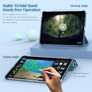 Foto 6 | Funda Para Ipad Air De 11 Pulgadas Timovo M3/m2-2025/2024 Azul Cobalto - Venta Internacional.
