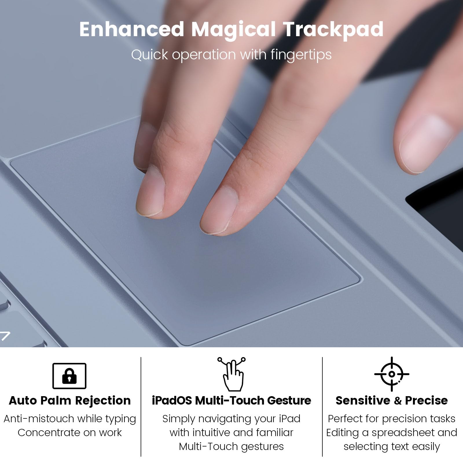 Foto 6 pulgar | Funda Con Teclado Y Panel Táctil Para Ipad Pro 11 Y Ipad Air - Venta Internacional.