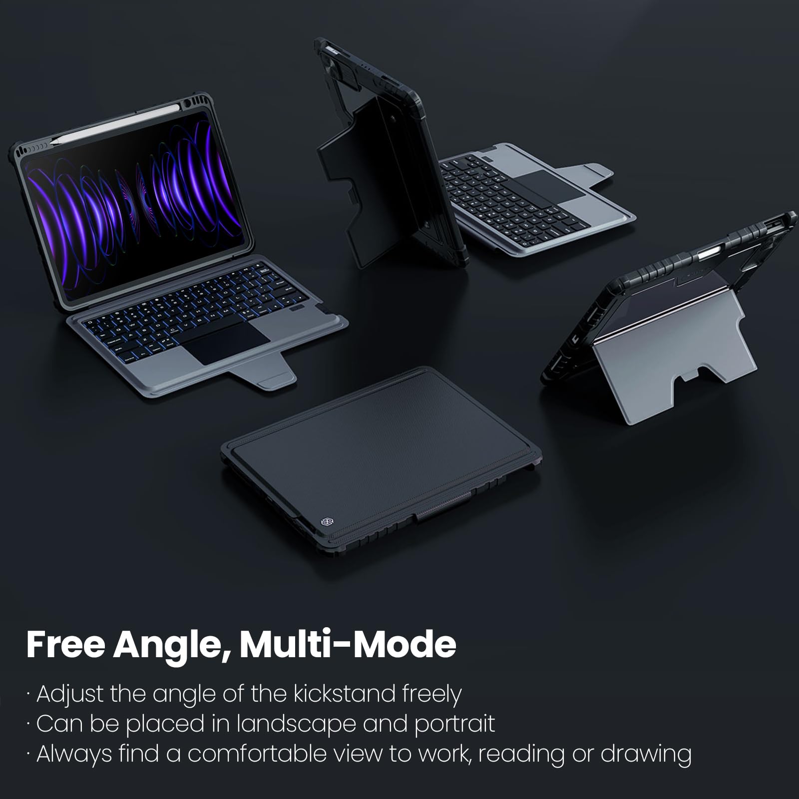 Foto 7 pulgar | Funda Con Teclado Y Panel Táctil Para Ipad Pro 11 Y Ipad Air - Venta Internacional.