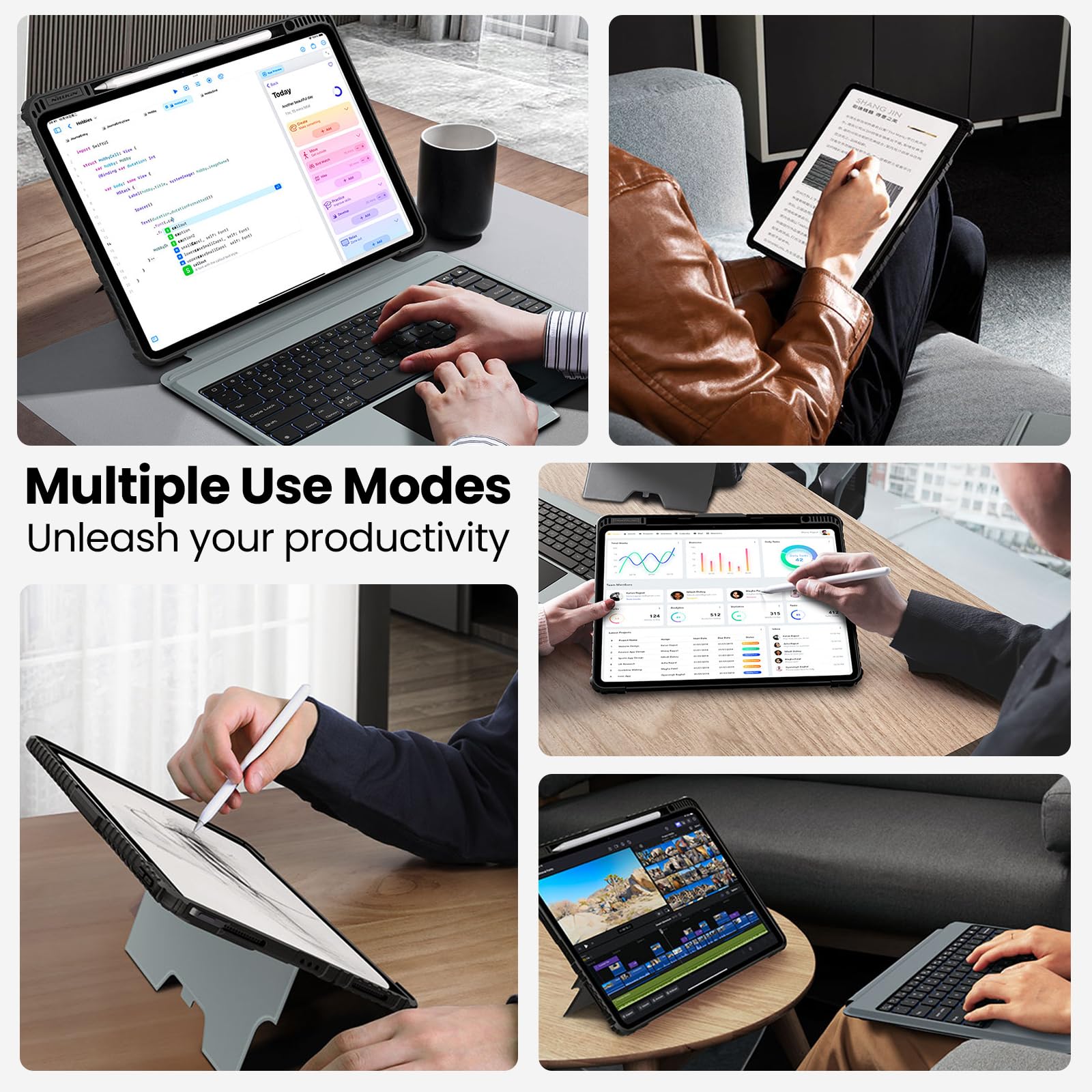 Foto 8 pulgar | Funda Con Teclado Y Panel Táctil Para Ipad Pro 11 Y Ipad Air - Venta Internacional.