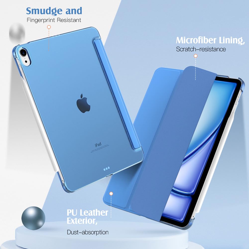 Foto 4 | Funda Para Ipad Air De 11 Pulgadas Timovo Blue Wave  Parte Trasera Translúcida - Venta Internacional.