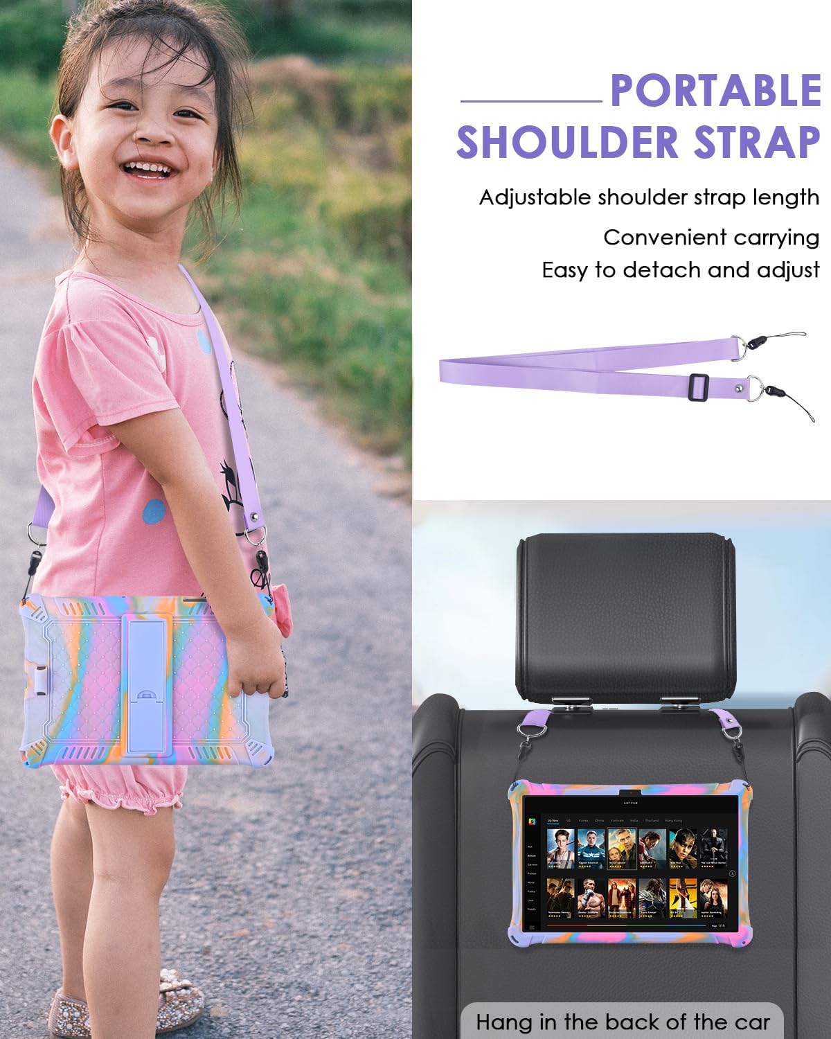 Foto 4 | Funda Detuosi Compatible Con Samsung Galaxy Tab A9 Plus De 11 Pulgadas - Venta Internacional.