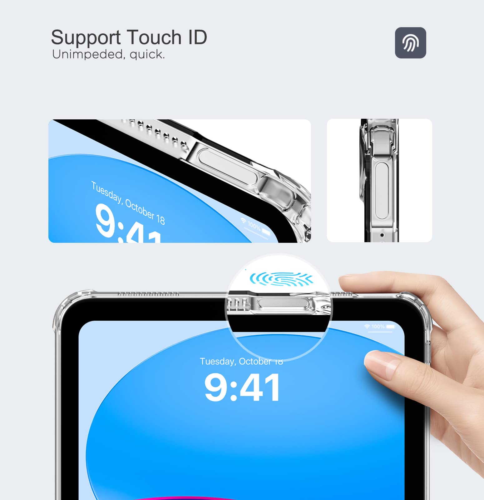 Foto 5 pulgar | Funda Para Tableta Moko Clear Para Ipad 11.ª Generación  11 Pulgadas/10.ª Generación 10.9 - Venta Internacional.