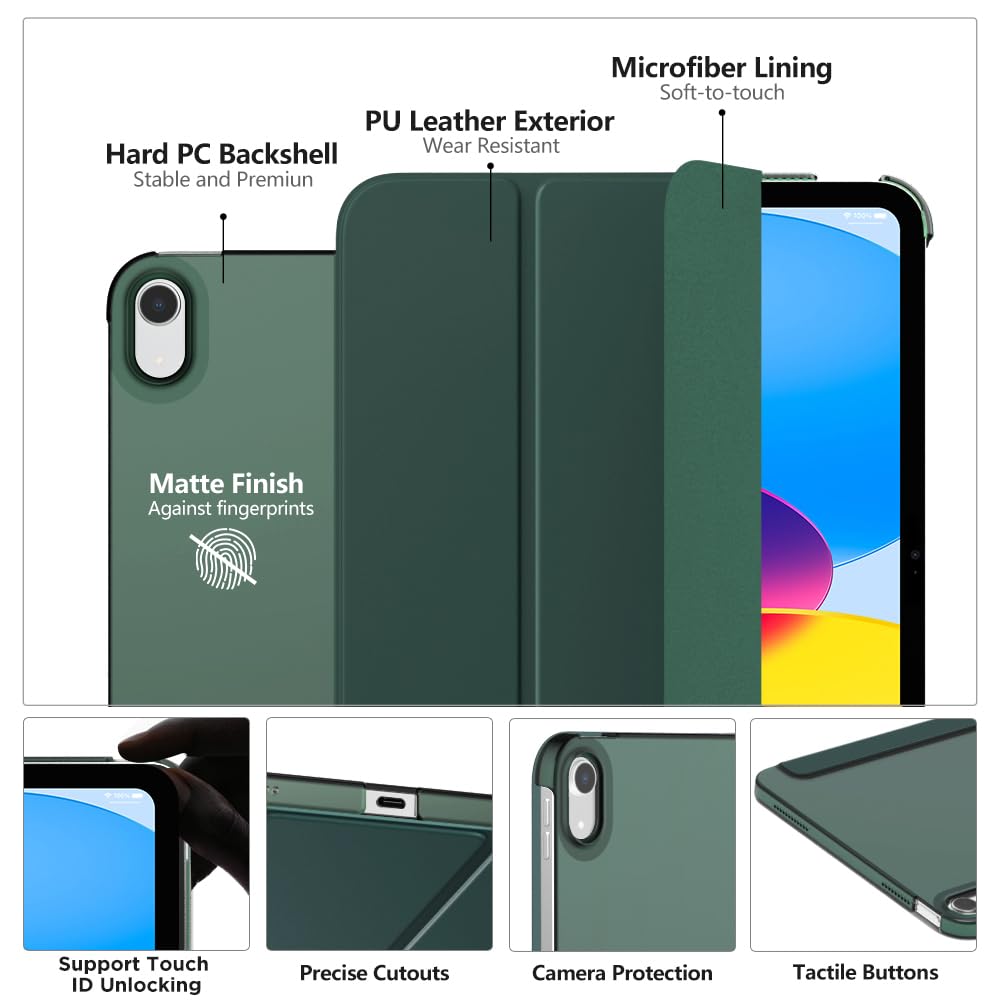 Foto 4 pulgar | Funda Moko Para Ipad 11.ª Generación  11 Pulgadas  2025  Verde Medianoche - Venta Internacional.