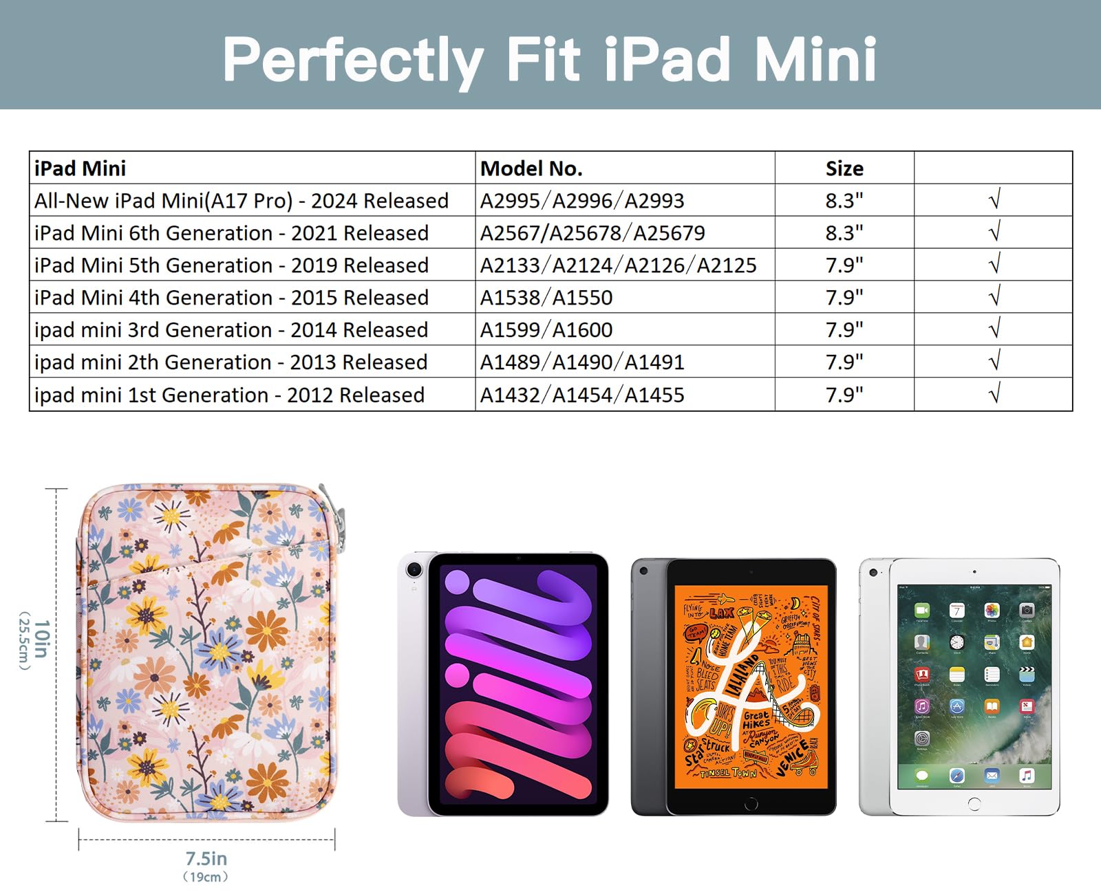 Foto 3 pulgar | Funda Para Tablet Timovo Para Ipad Mini 7/6/5/4/3/2/1 8-9 Pulgadas - Venta Internacional.