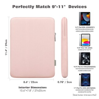 Foto 2 | Funda Para Tablet Moko De 9 A 11 Pulgadas Para Ipad Air 5 10.9 2022 Color Rosa - Venta Internacional.