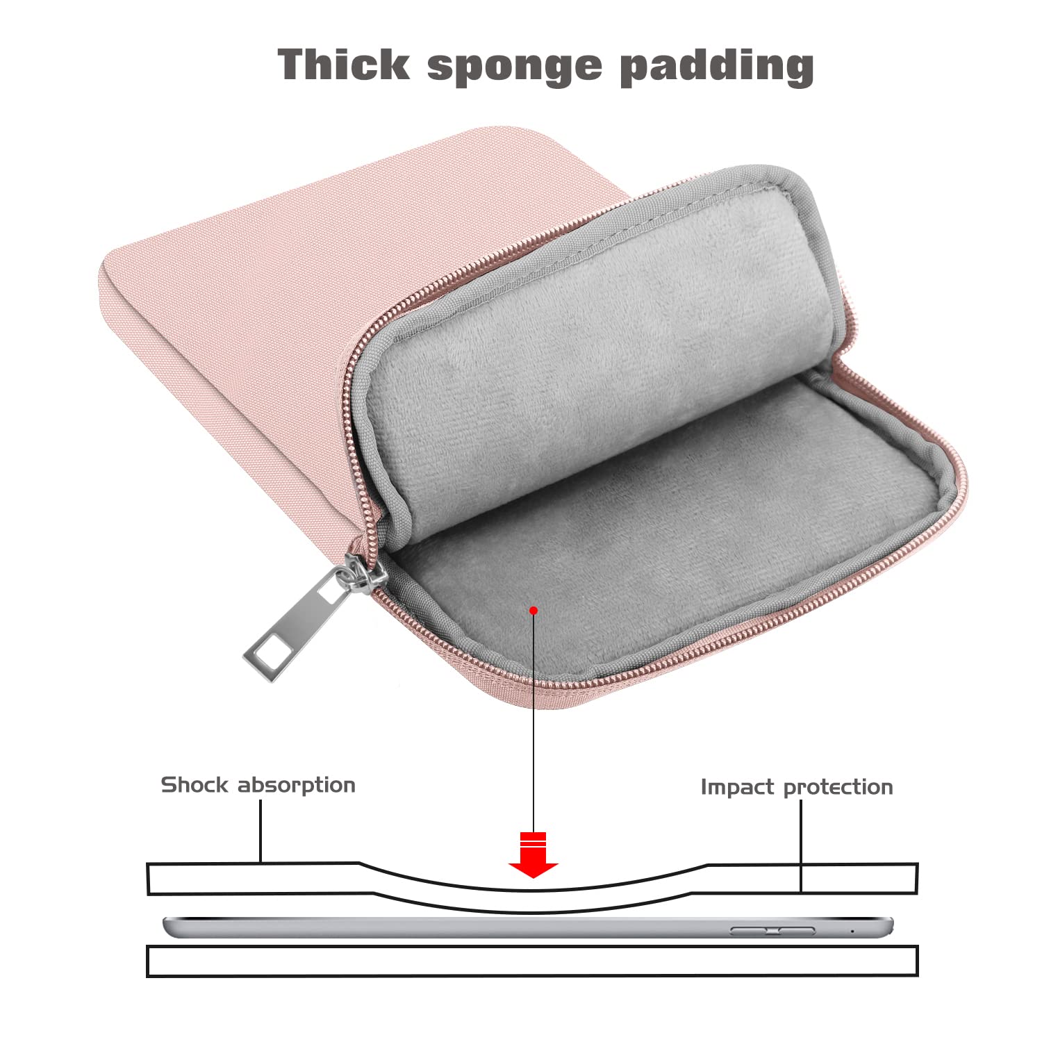 Foto 4 | Funda Para Tablet Moko De 9 A 11 Pulgadas Para Ipad Air 5 10.9 2022  Color Rosa - Venta Internacional.