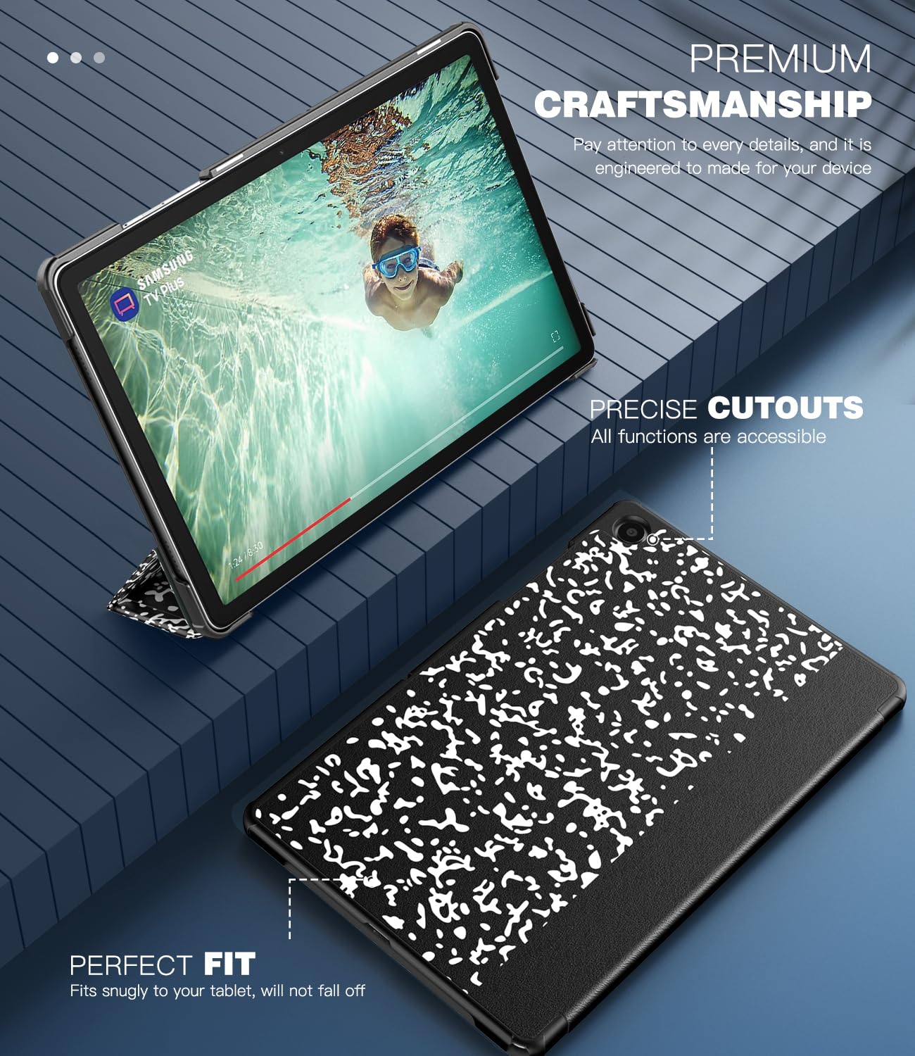 Foto 5 pulgar | Funda Timovo Para Samsung Galaxy Tab A9+ 11'' 2023 Con Soporte Negro - Venta Internacional.