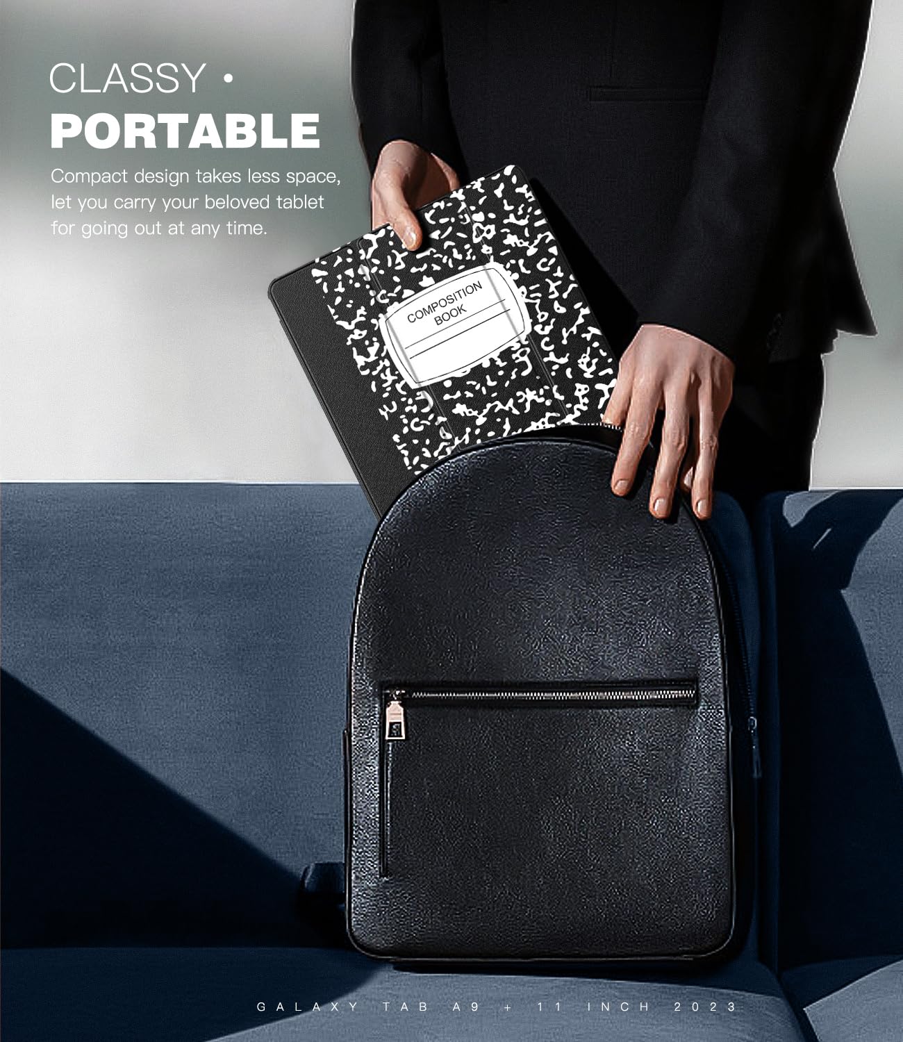 Foto 8 pulgar | Funda Timovo Para Samsung Galaxy Tab A9+ 11'' 2023 Con Soporte Negro - Venta Internacional.