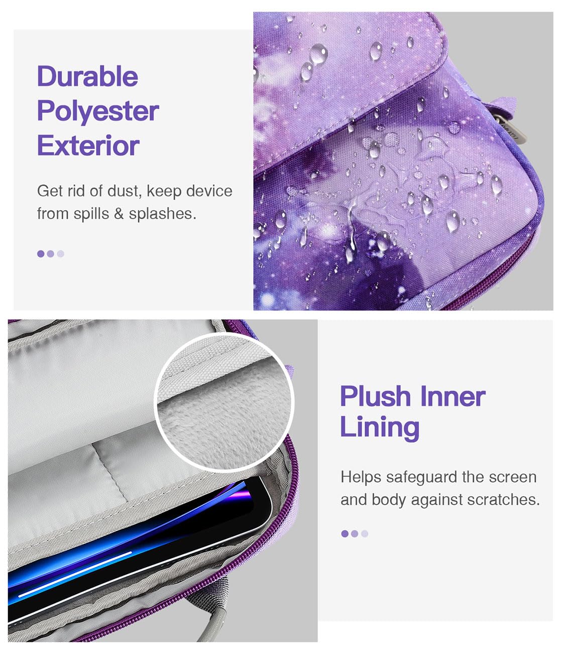 Foto 4 pulgar | Funda Para Tableta Moko De 9 A 11 Pulgadas Con Correa Para El Hombro  Color Morado - Venta Internacional.