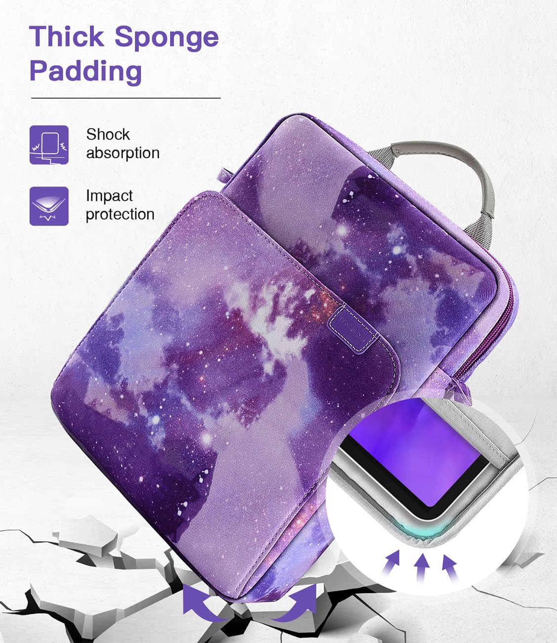 Foto 5 pulgar | Funda Para Tableta Moko De 9 A 11 Pulgadas Con Correa Para El Hombro  Color Morado - Venta Internacional.