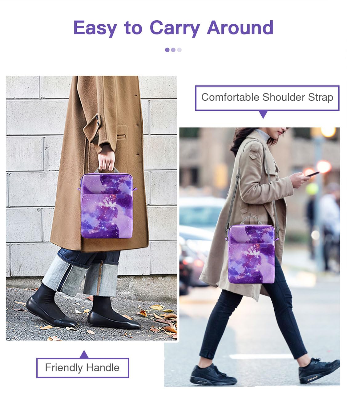 Foto 7 | Funda Para Tableta Moko De 9 A 11 Pulgadas Con Correa Para El Hombro  Color Morado - Venta Internacional.