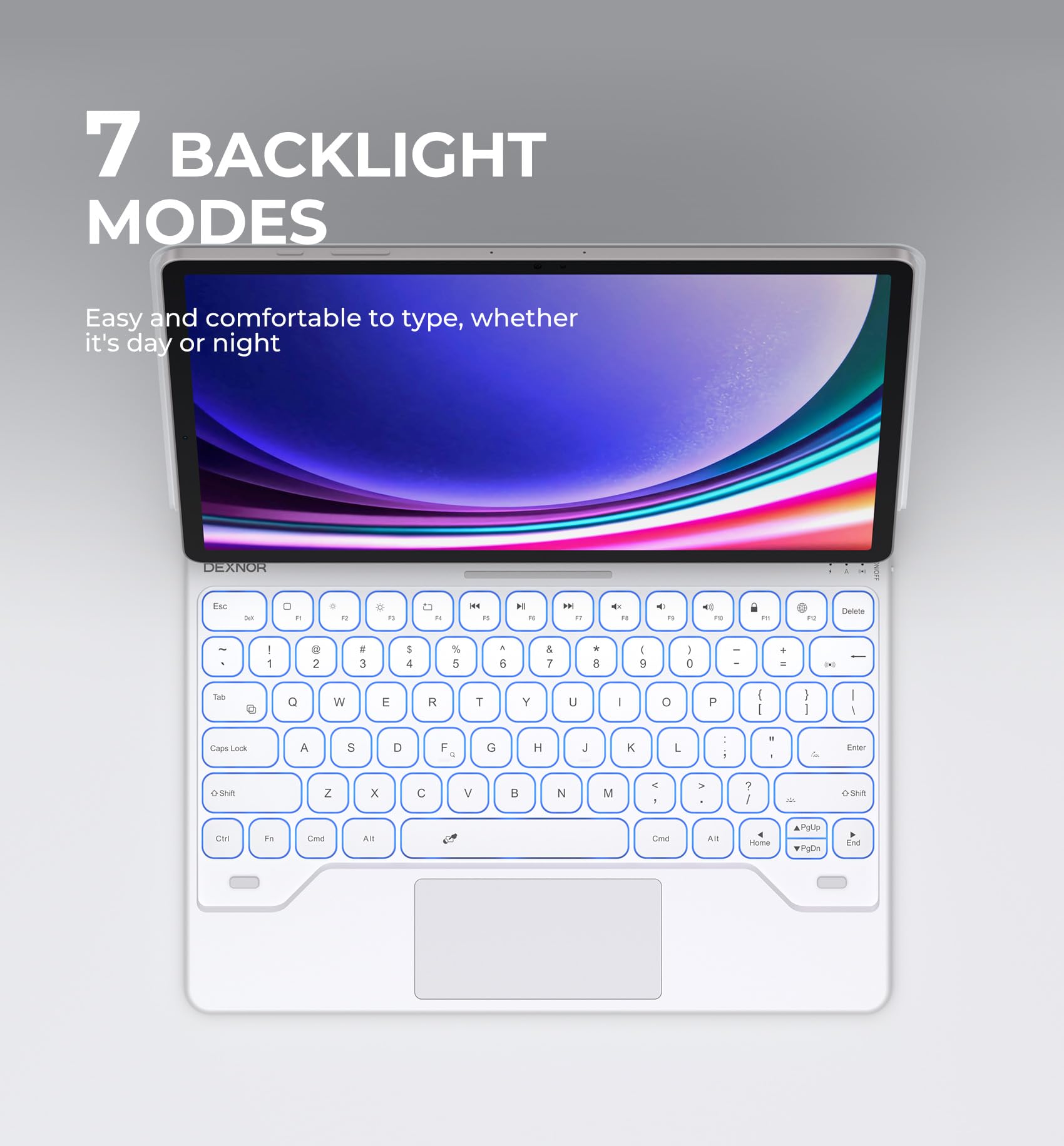 Foto 5 pulgar | Funda De Teclado Dexnor Para Samsung Galaxy Tab S10+ De 12 4 Pulgadas - Venta Internacional.