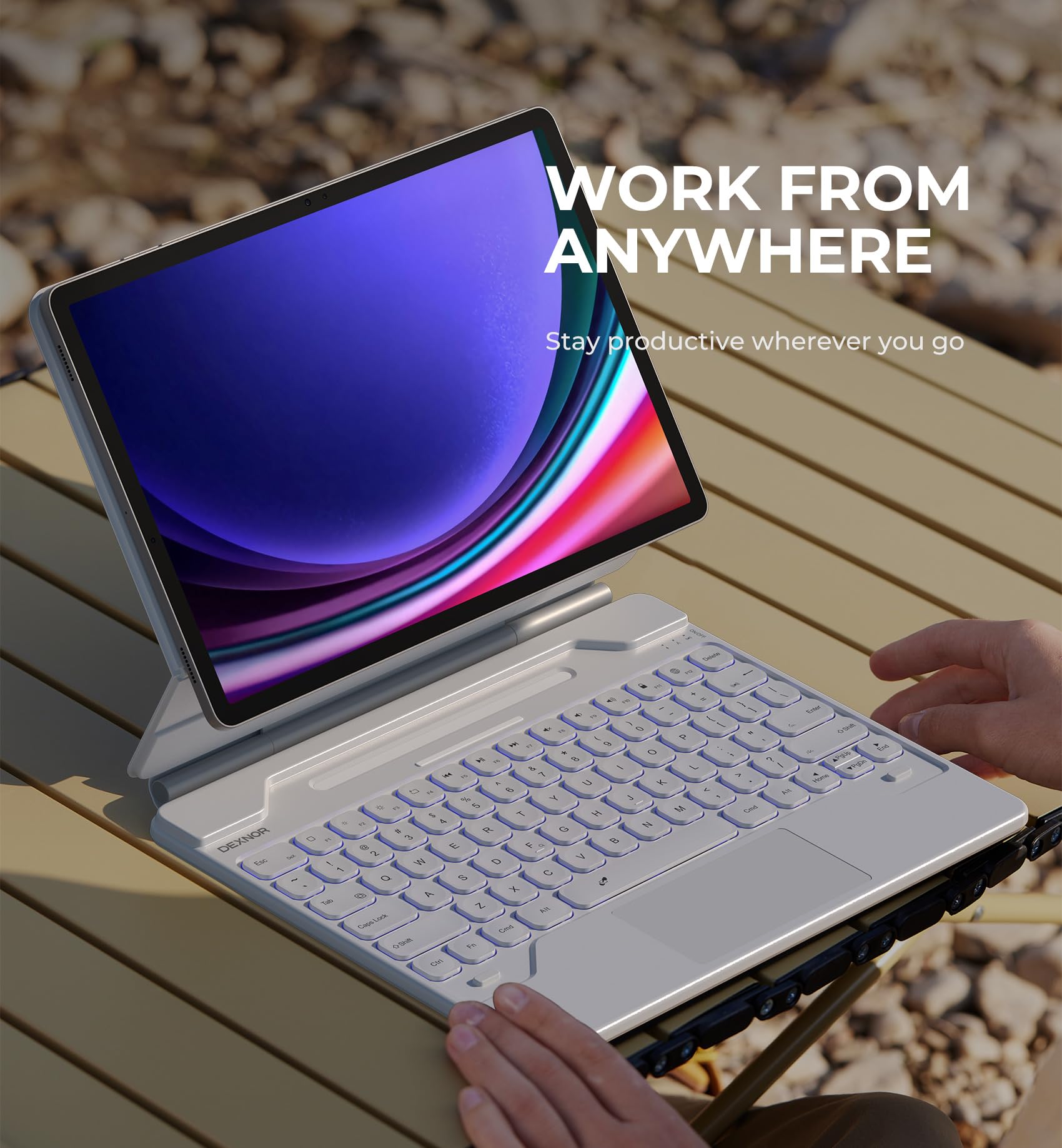 Foto 8 pulgar | Funda De Teclado Dexnor Para Samsung Galaxy Tab S10+ De 12 4 Pulgadas - Venta Internacional.