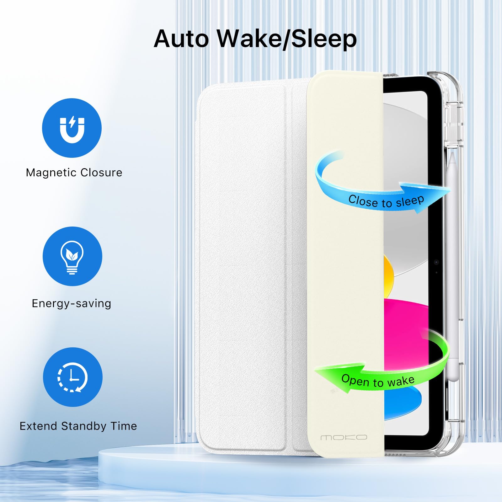 Foto 7 | Funda Moko Para Ipad 11.ª Generación De 11 Pulgadas 2025 Con Soporte Para Lápices - Venta Internacional.