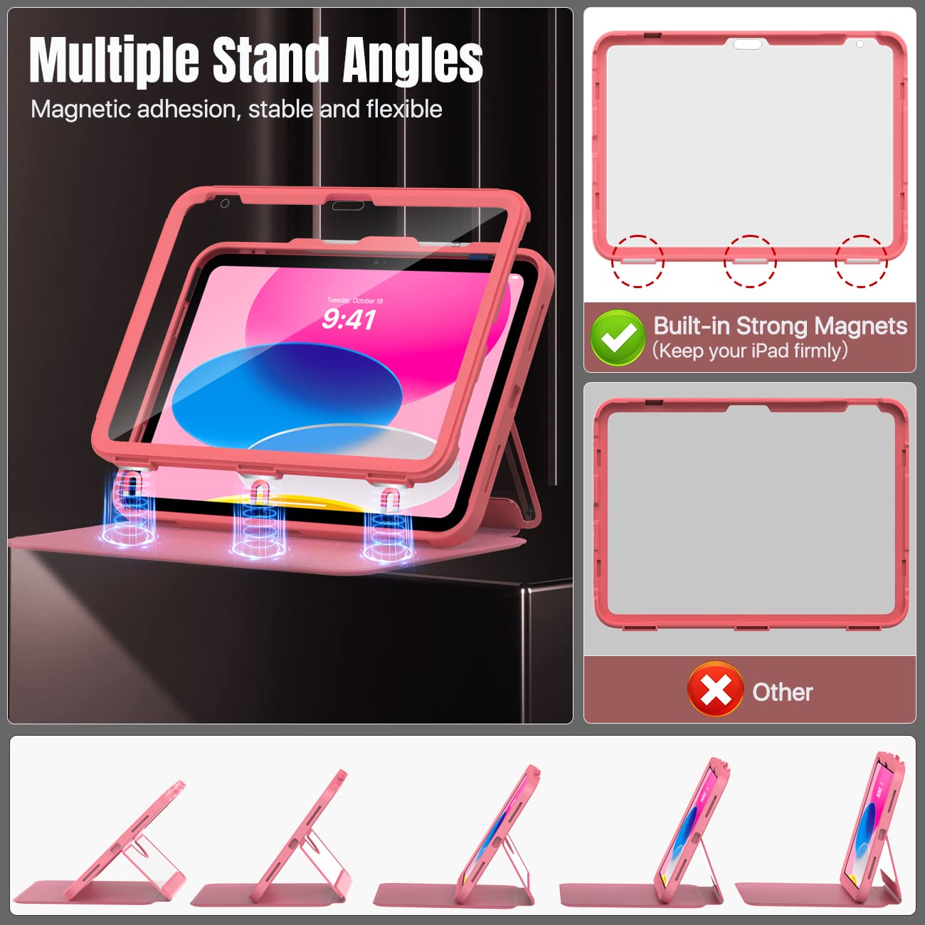 Foto 4 | Funda Moko Para Ipad De 11 Pulgadas (a16) De 11.ª Generación Con Soporte Para Lápices - Venta Internacional.