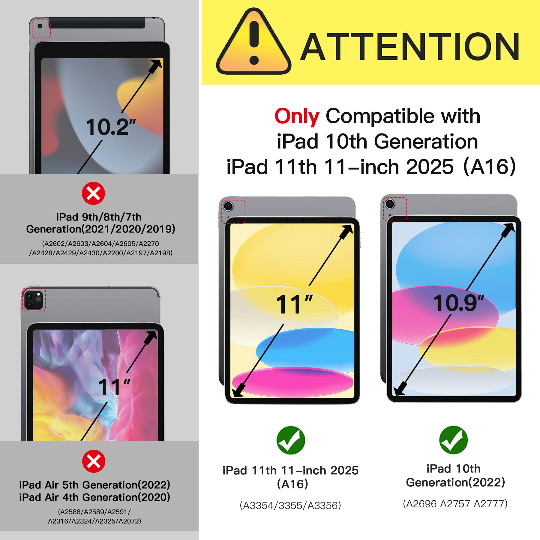 Foto 3 pulgar | Funda Ztotopcases Para Ipad 11.ª Generación De 11 Pulgadas Y 10.ª Generación De 10.9 Pulgadas - Venta Internacional.