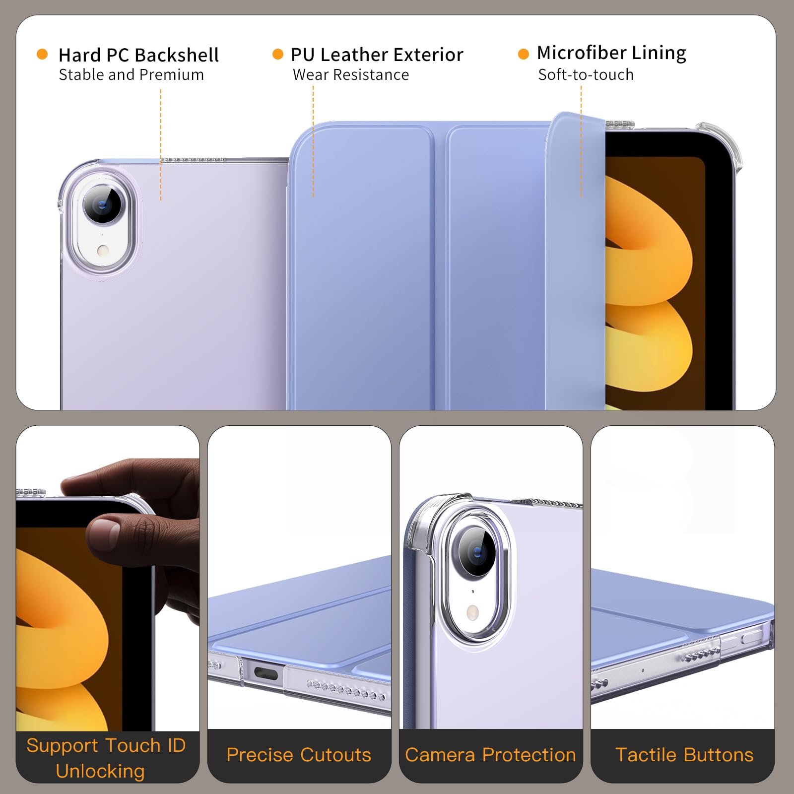 Foto 5 pulgar | Funda Moko Para Ipad Mini 7 (a17 Pro) 2024  Ipad Mini 6 2021 - Venta Internacional.