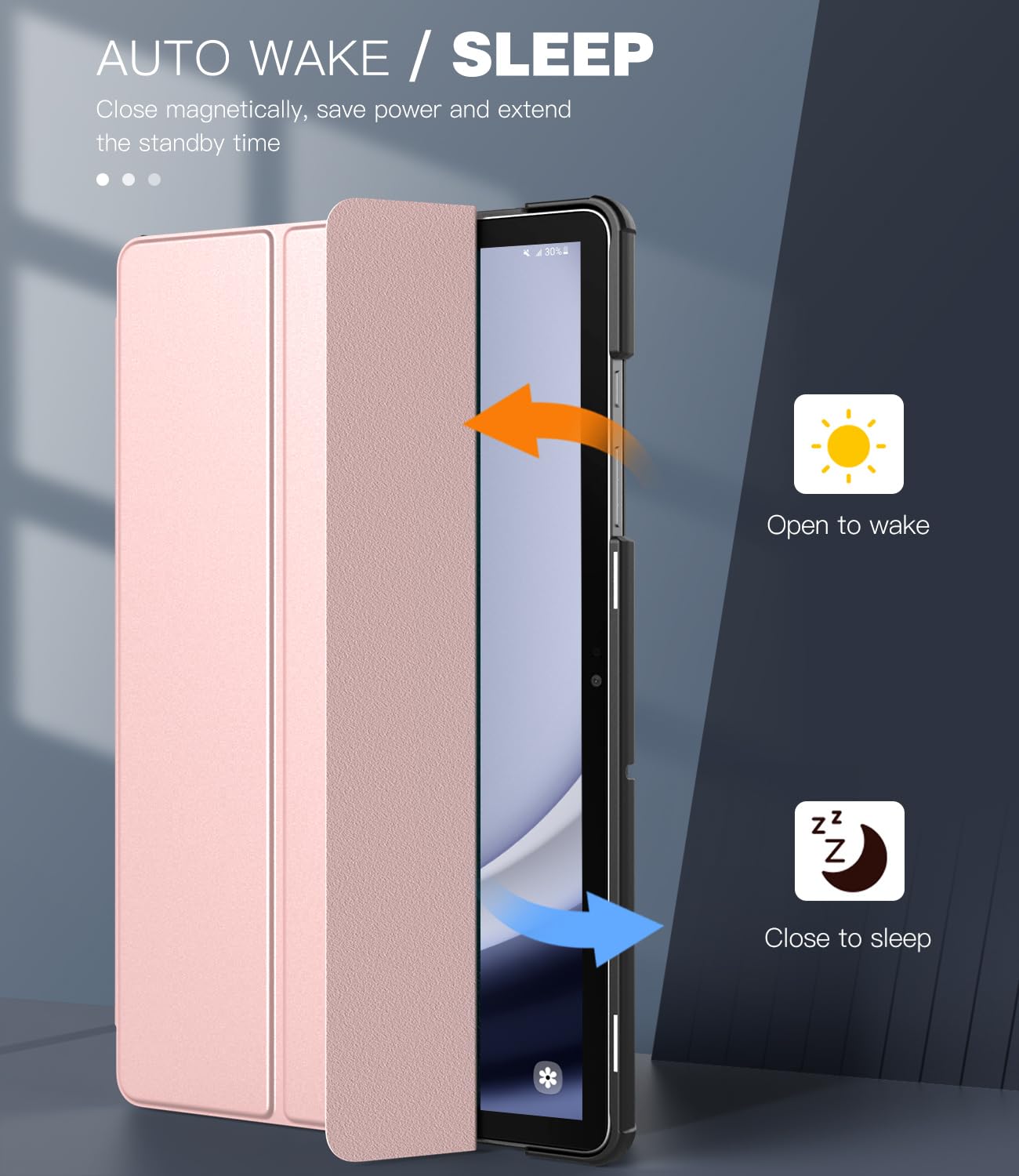 Foto 6 pulgar | Funda Timovo Para Samsung Galaxy Tab A9+ 11'' 2023 Con Soporte Rosa - Venta Internacional.