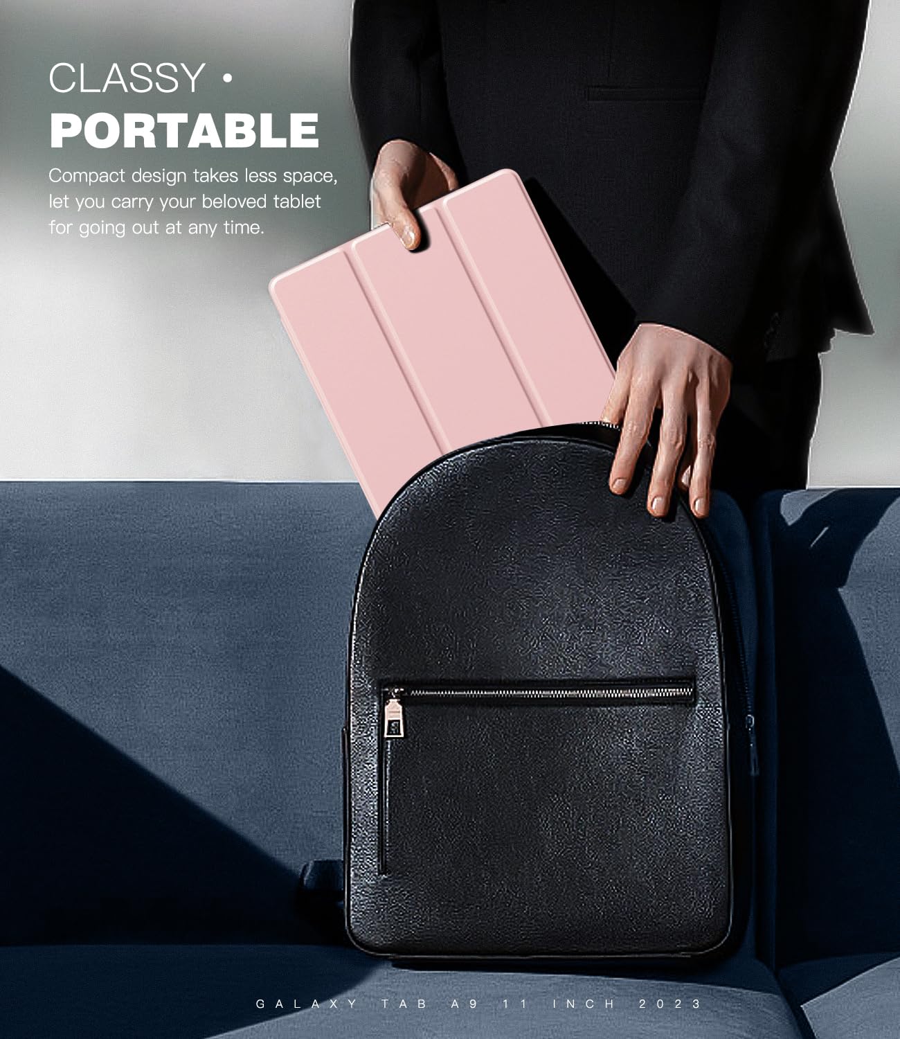 Foto 8 pulgar | Funda Timovo Para Samsung Galaxy Tab A9+ 11'' 2023 Con Soporte Rosa - Venta Internacional.