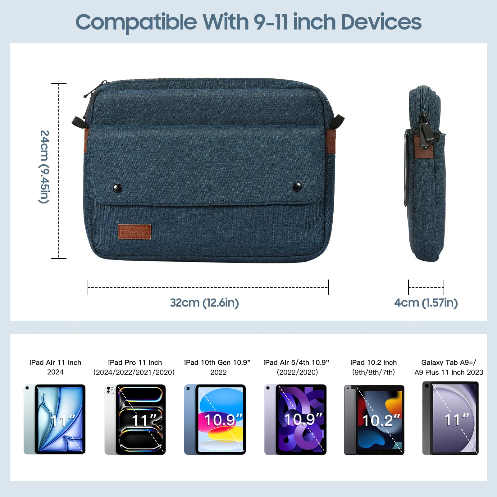 Foto 3 pulgar | Funda Para Tablet Timovo Para Ipad 11 Pulgadas A16 2025 Indigo - Venta Internacional.