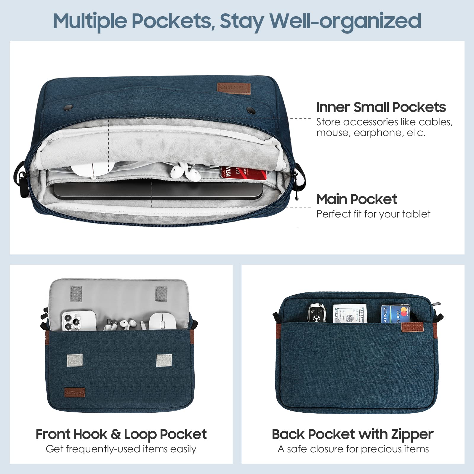 Foto 4 pulgar | Funda Para Tablet Timovo Para Ipad 11 Pulgadas A16 2025 Indigo - Venta Internacional.