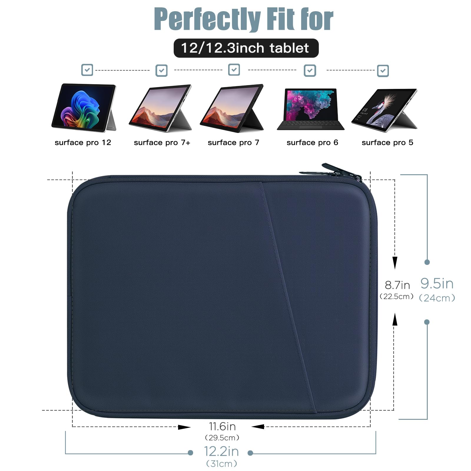 Foto 2 | Funda Para Portátil Timovo Para Surface Pro 12 3'' 2025 Indigo - Venta Internacional.