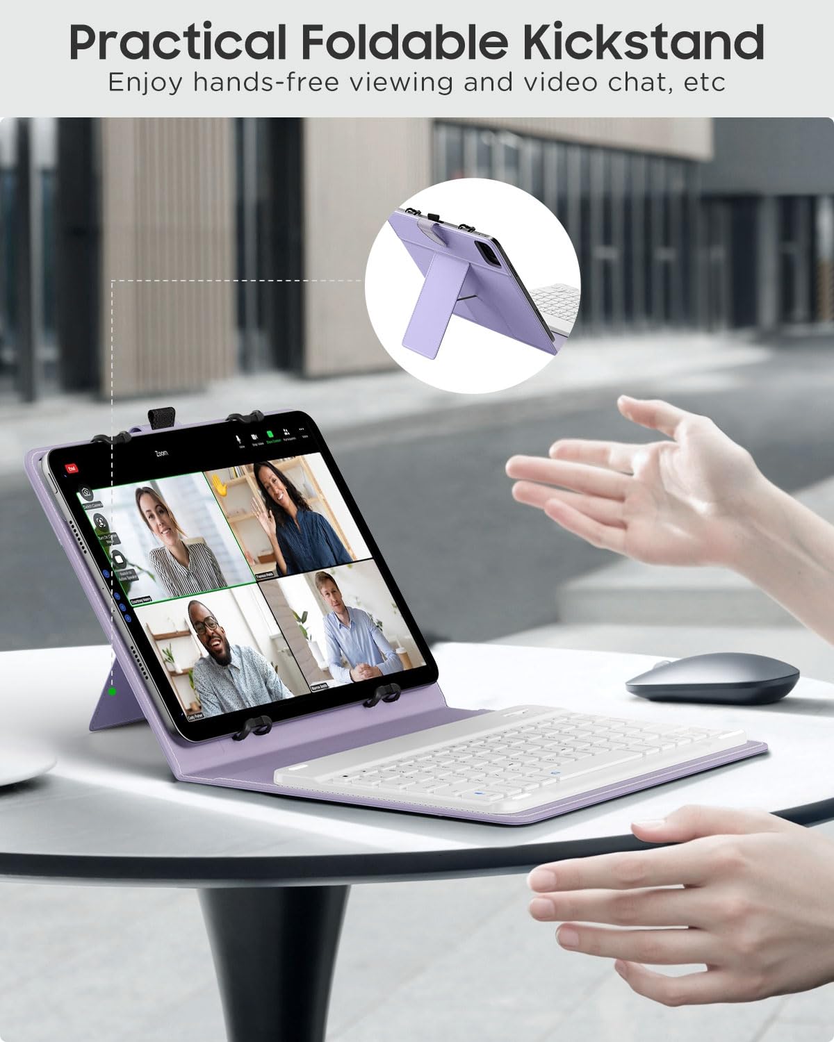 Foto 2 | Funda Para Tableta Con Teclado Qwerty Moko Para 9-11 - Venta Internacional.