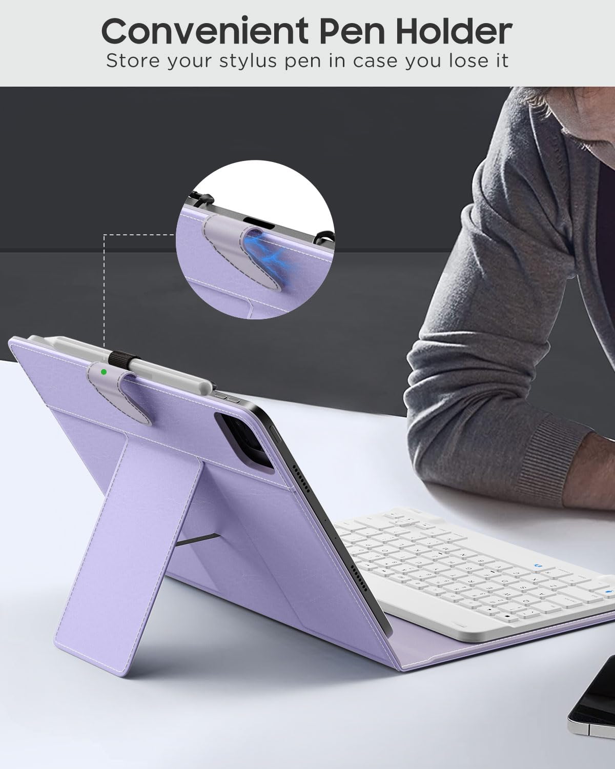 Foto 3 | Funda Para Tableta Con Teclado Qwerty Moko Para 9-11 - Venta Internacional.