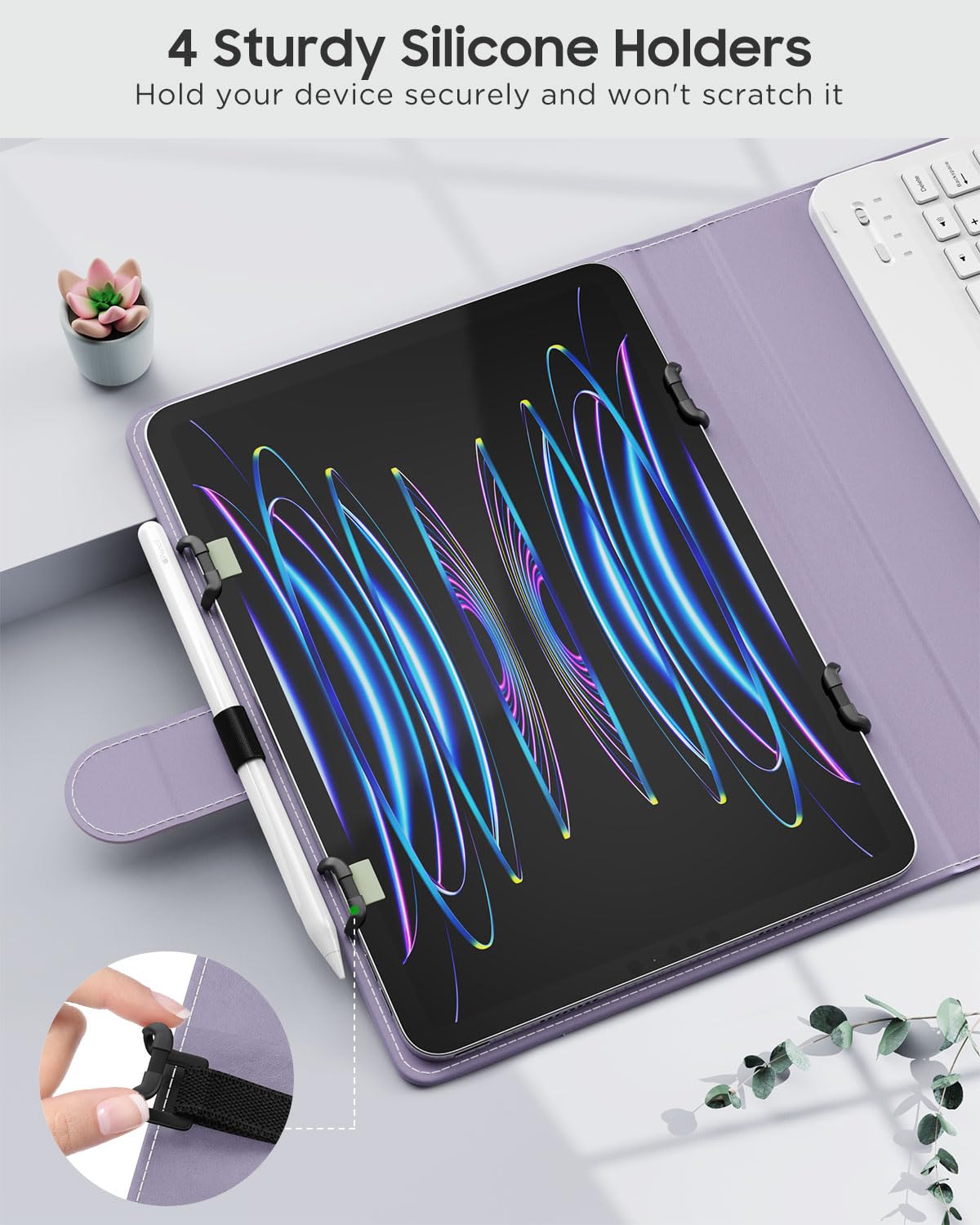 Foto 4 | Funda Para Tableta Con Teclado Qwerty Moko Para 9-11 - Venta Internacional.