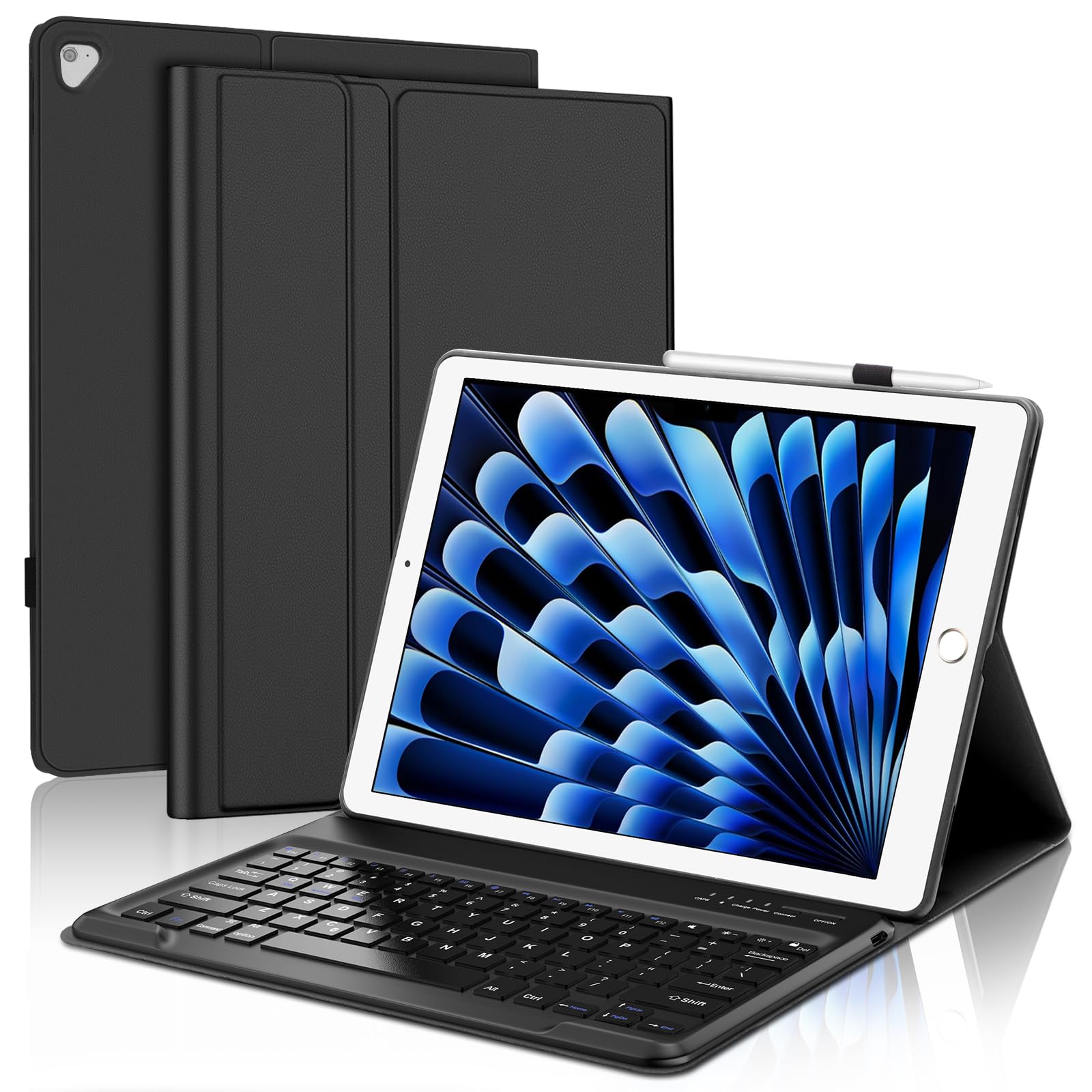Funda Con Teclado Boriyuan Para Ipad Pro De 12 9 Pulgadas De Primera Y Segunda Generación Con Lápiz - Venta Internac