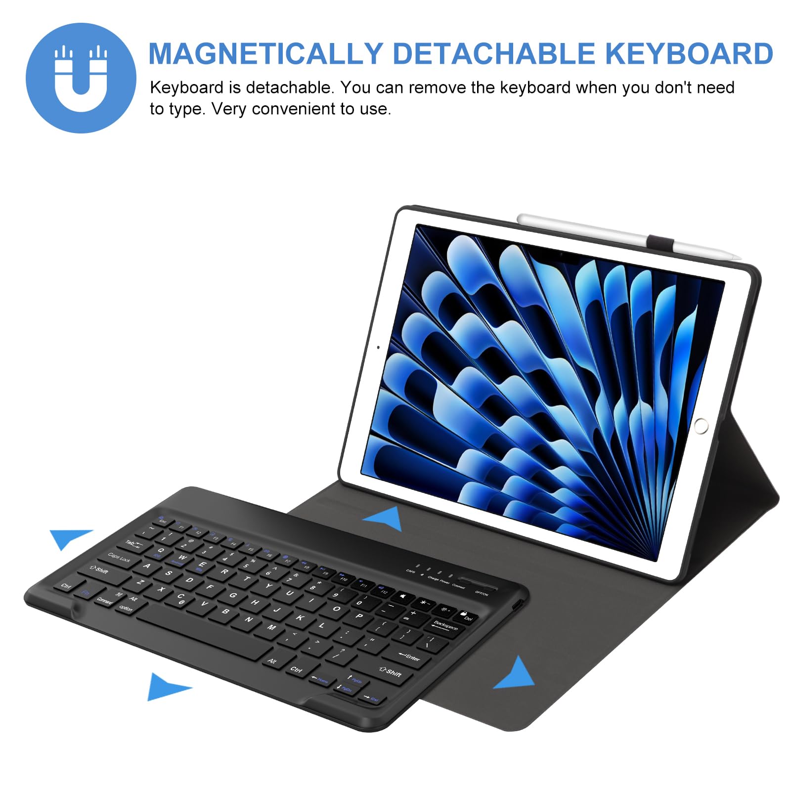 Foto 3 pulgar | Funda Con Teclado Boriyuan Para Ipad Pro De 12 9 Pulgadas De Primera Y Segunda Generación Con Lápiz - Venta Internac