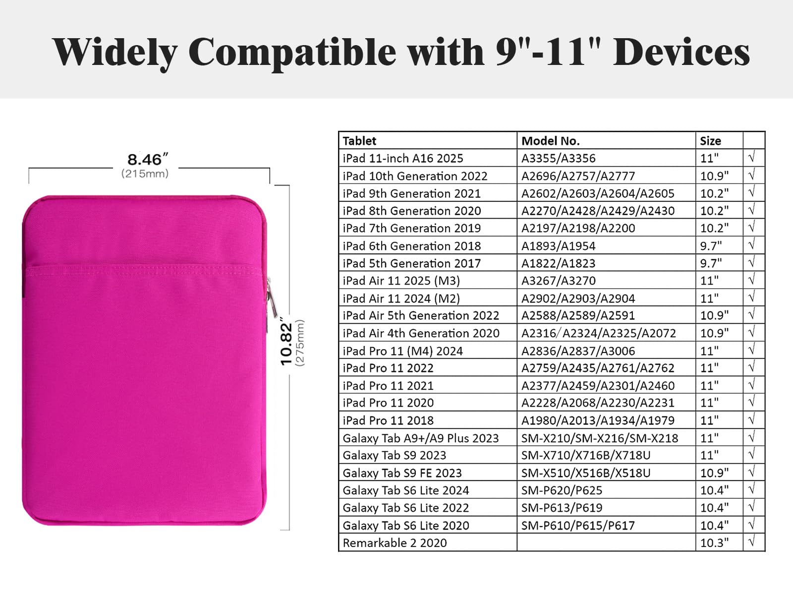 Foto 2 | Funda Para Tablet Timovo 9-11 Para Ipad 11 Pulgadas A16 2025 Plum - Venta Internacional.