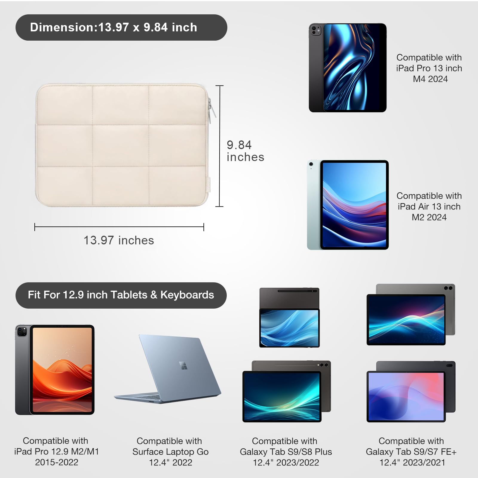 Foto 2 | Funda Para Tableta Mosiso Para Ipad Pro 12.9 Y Ipad Air 13 - Venta Internacional.